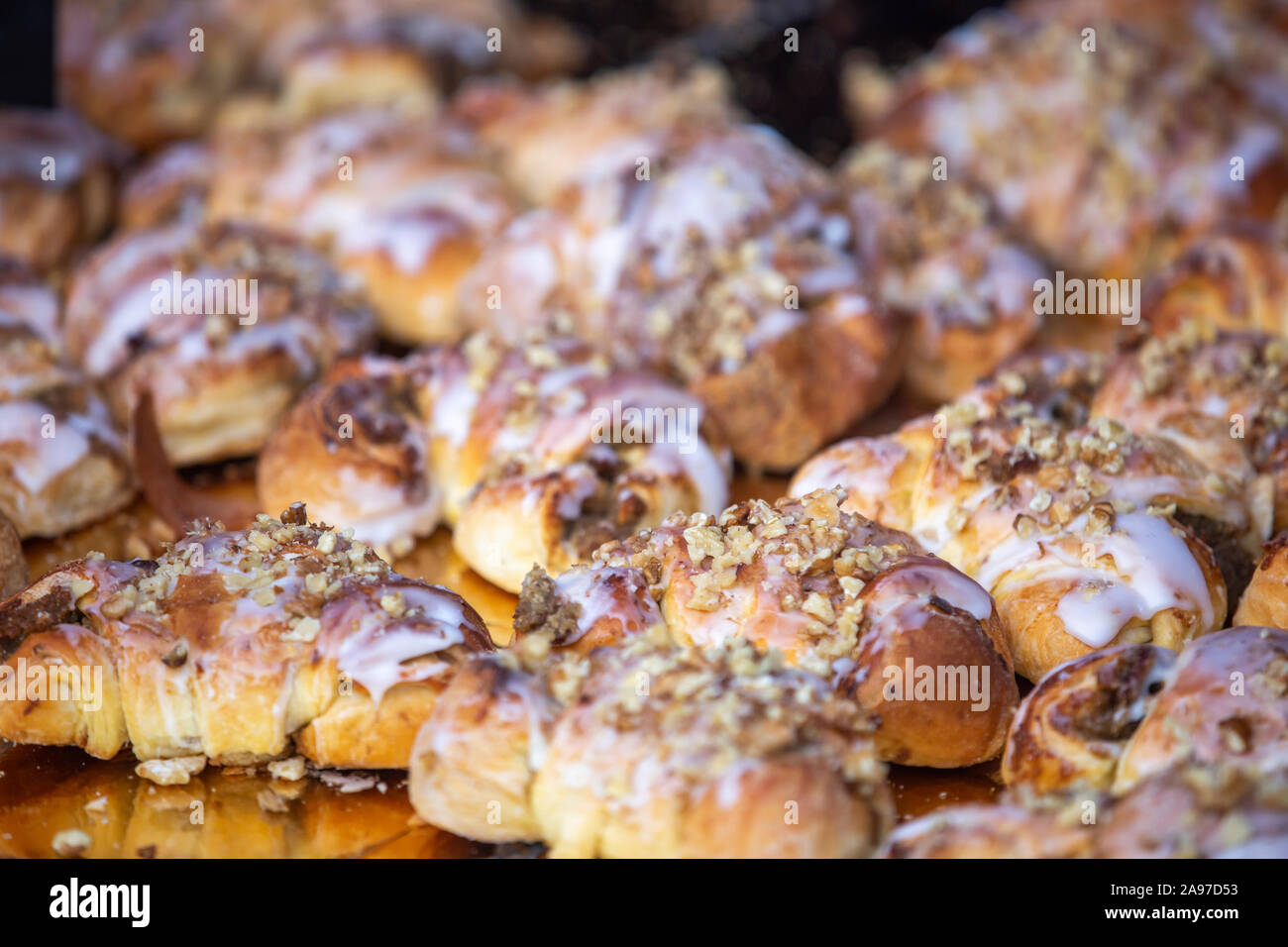 Tradizionale di Saint Martin croissant pasticceria. Foto Stock