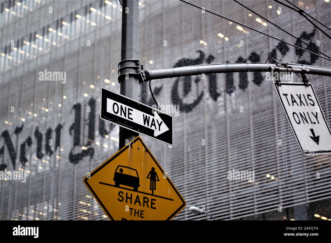 Manhattan 8th Avenue di New York Times building Foto Stock