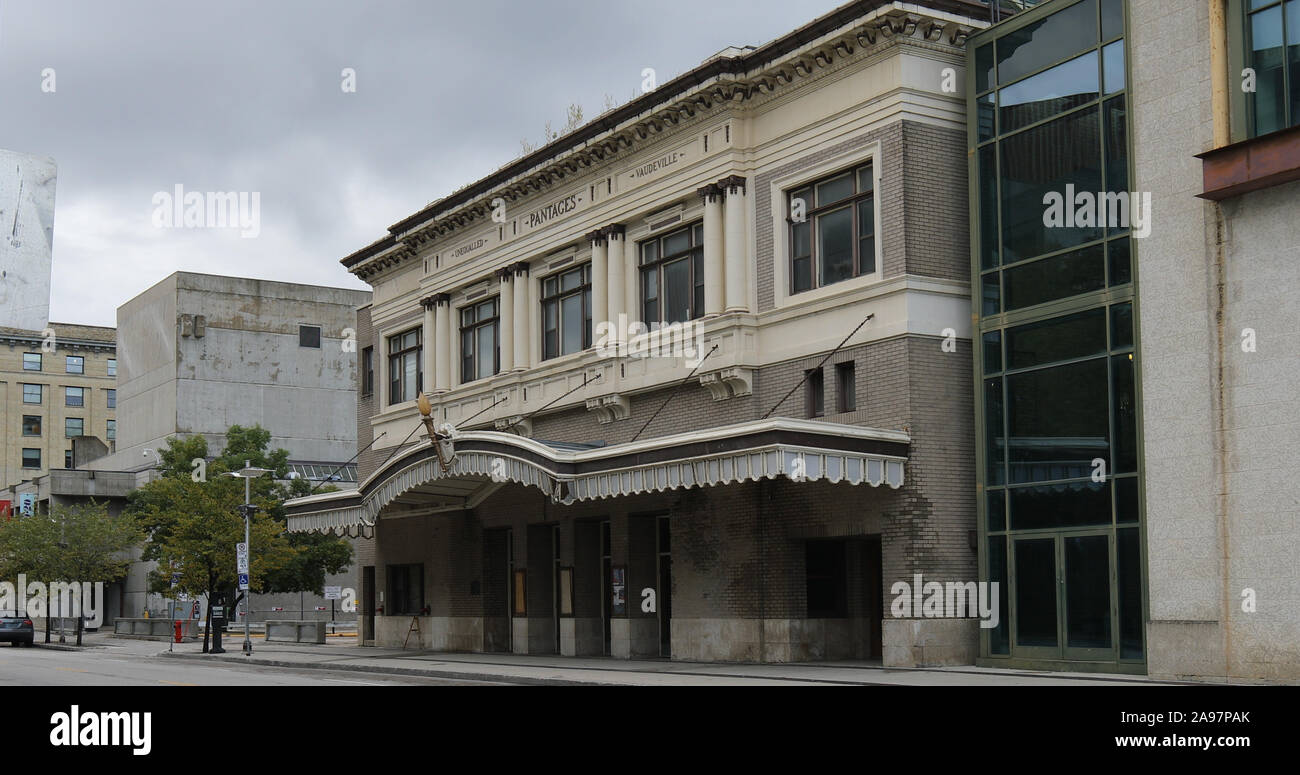 Il Pantages Theater in Winnipeg, Canada Foto Stock