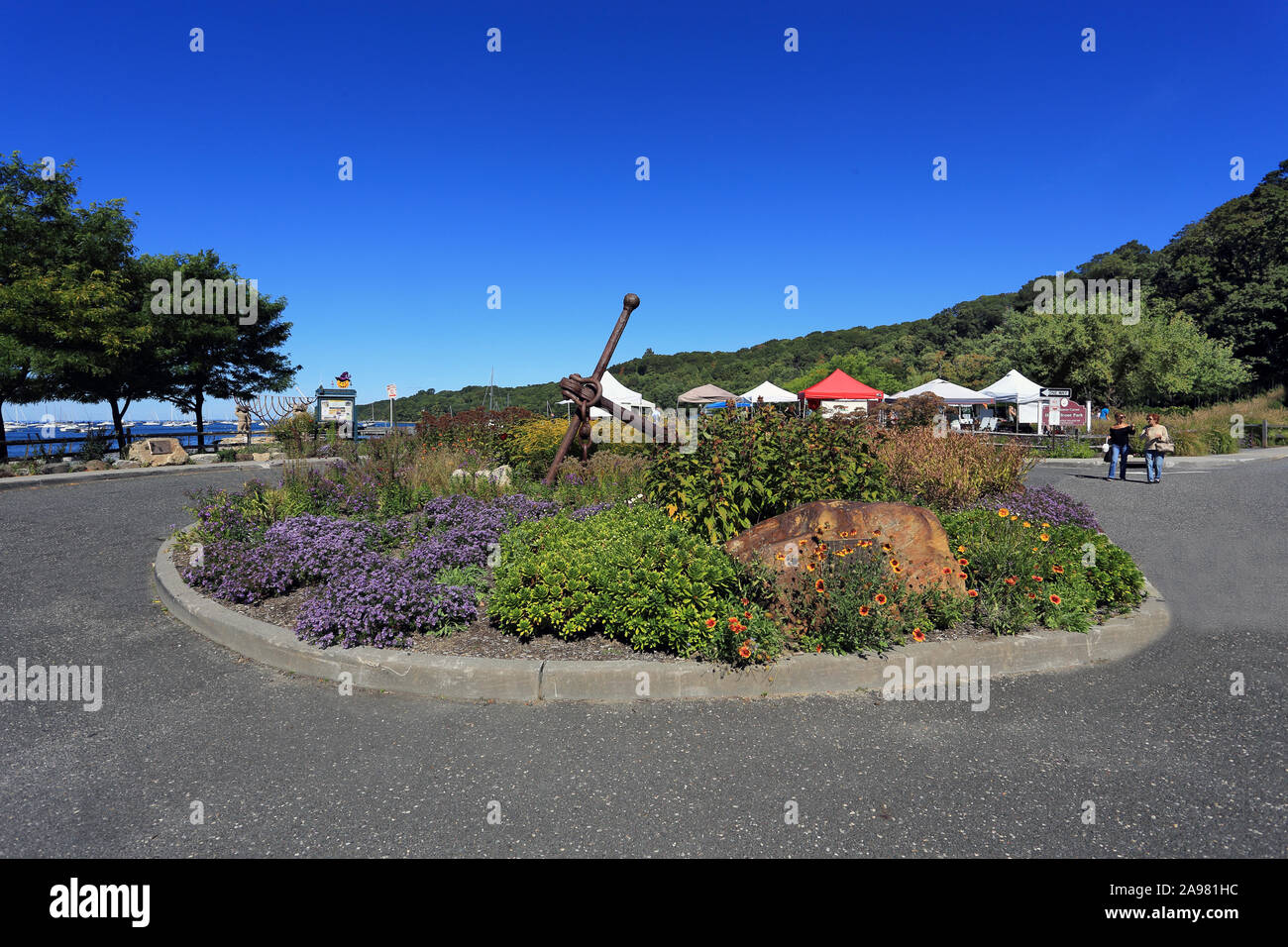 Villaggio di Port Jefferson Long Island New York Foto Stock