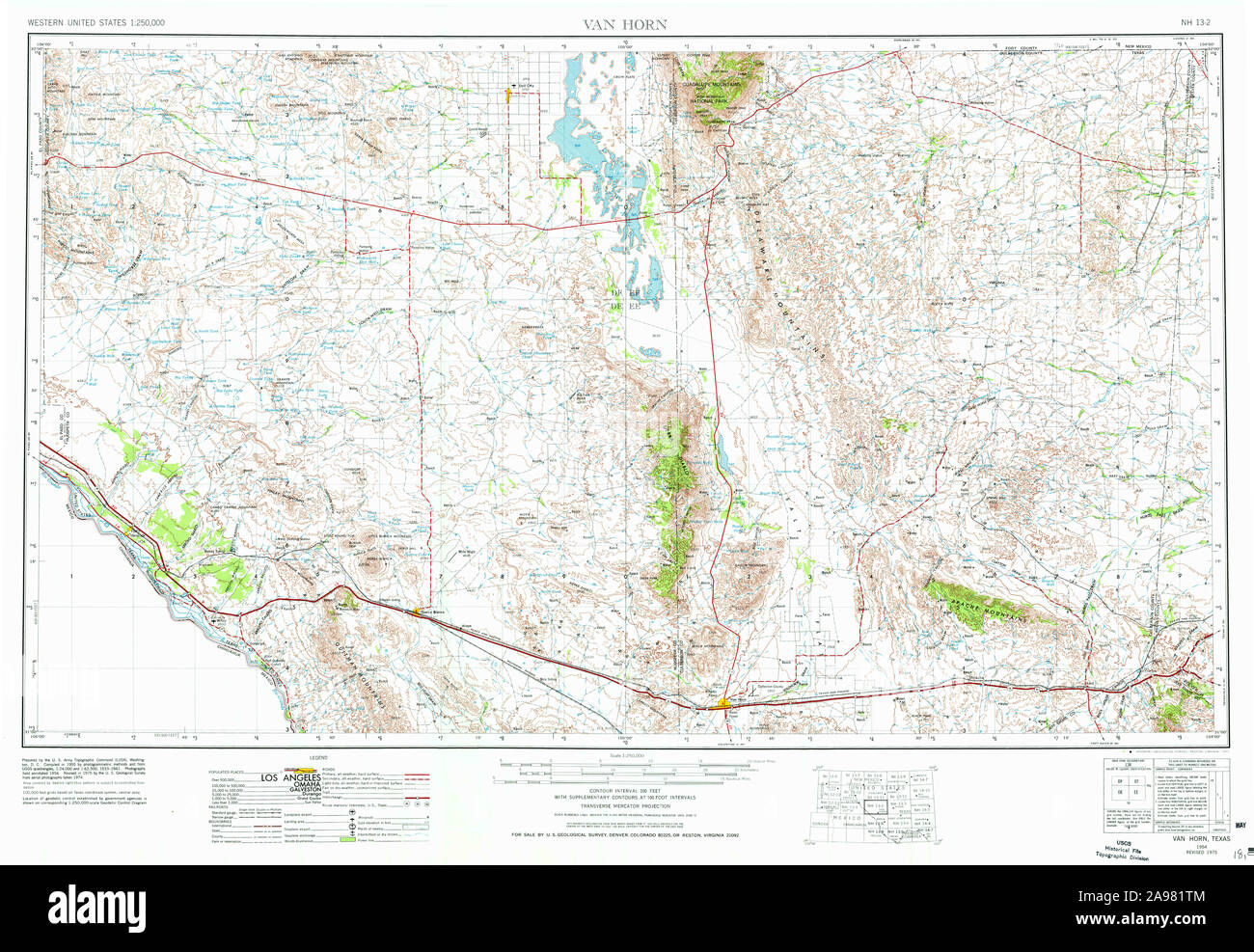 Mappa del texas di van horn Immagini senza sfondo e Foto Stock