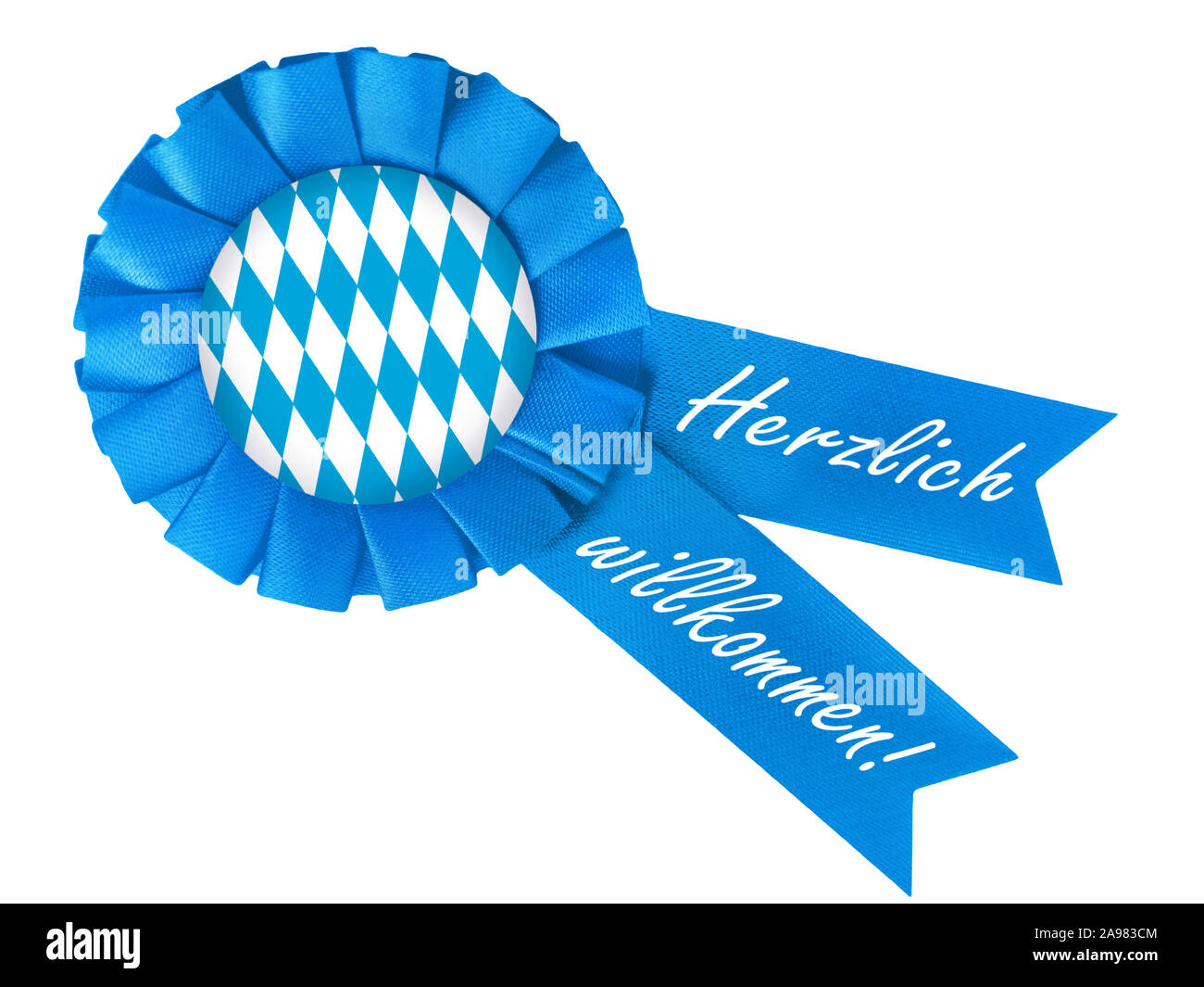 Tedesco Benvenuto firmare Foto Stock