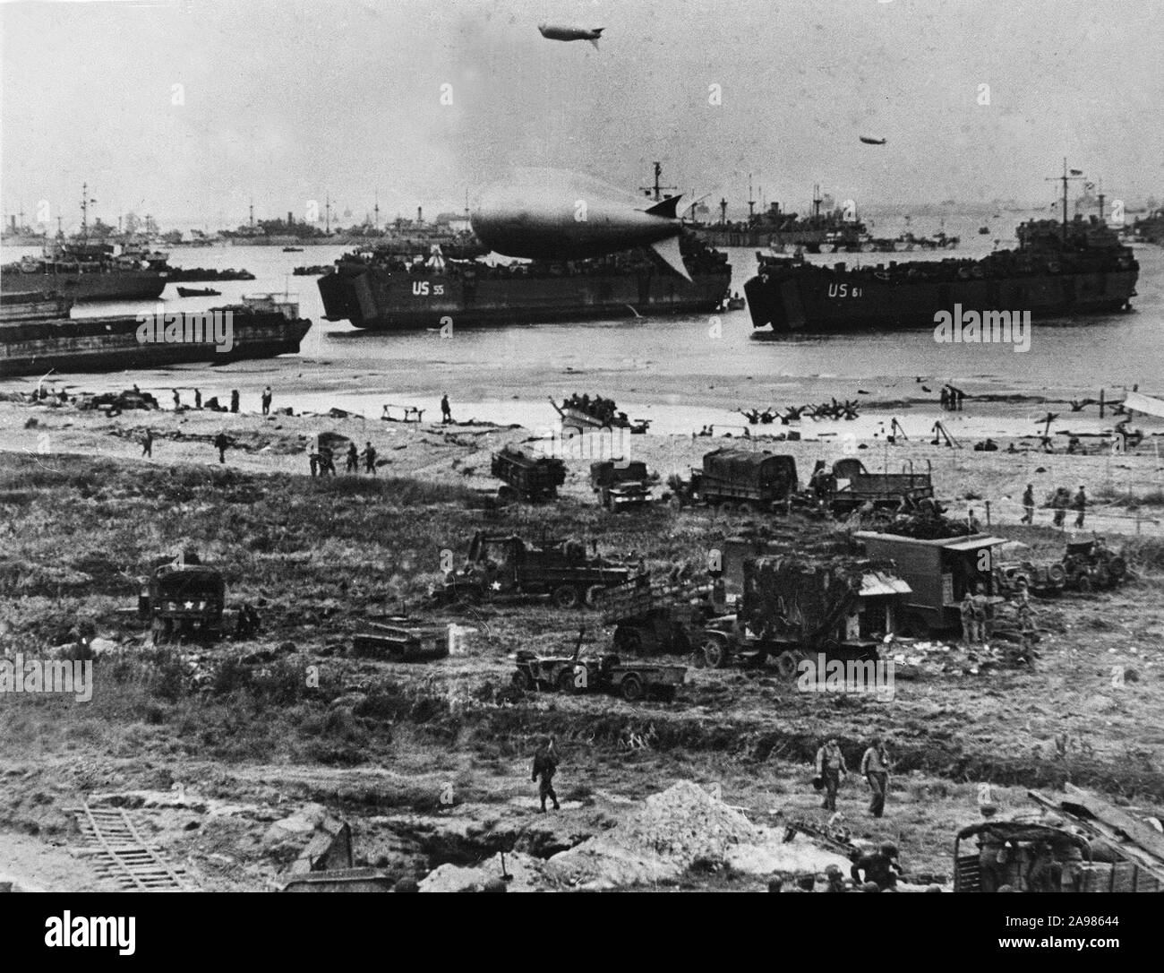Sbarco in Normandia, noto anche come D-Day. La II Guerra Mondiale, Francia Foto Stock
