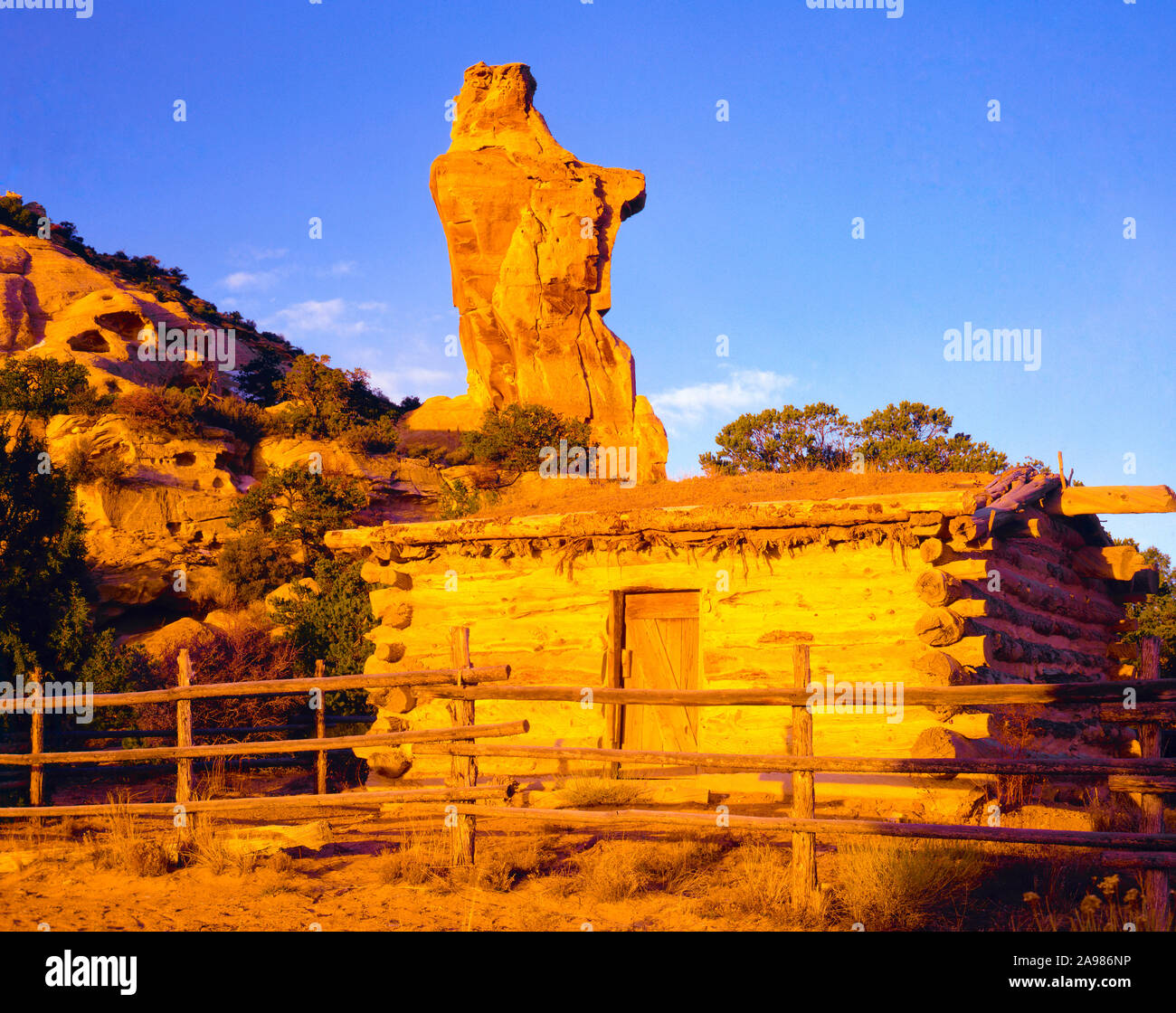 Cabina Swasey, Pioneer cabina a San Rafael National Recreation Area, Utah Foto Stock