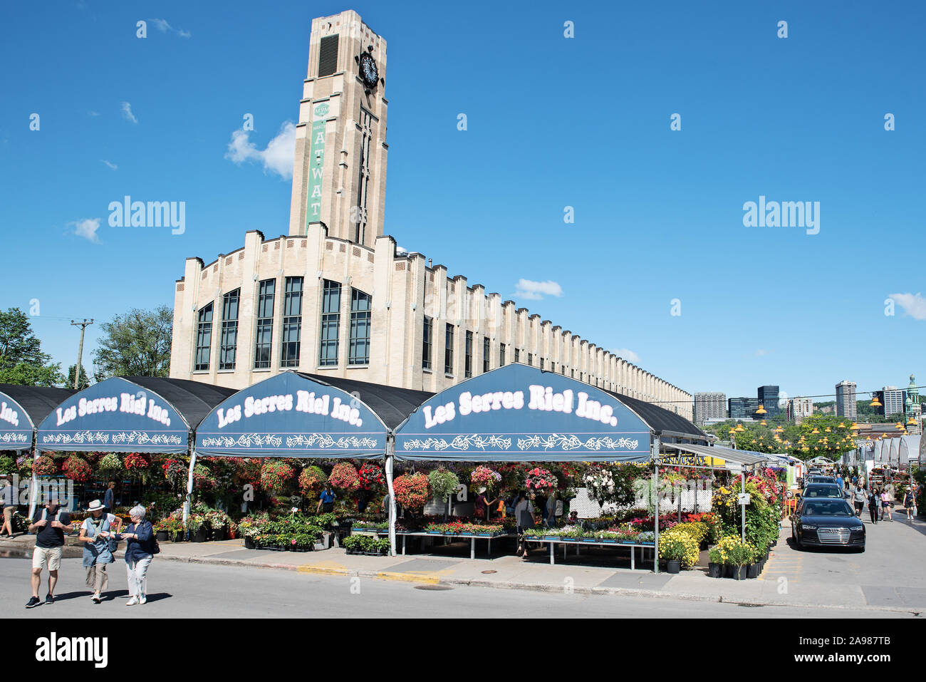 Atwater Market nei pressi di Lachine Canal, Montreal, Quebec, Canada Foto Stock