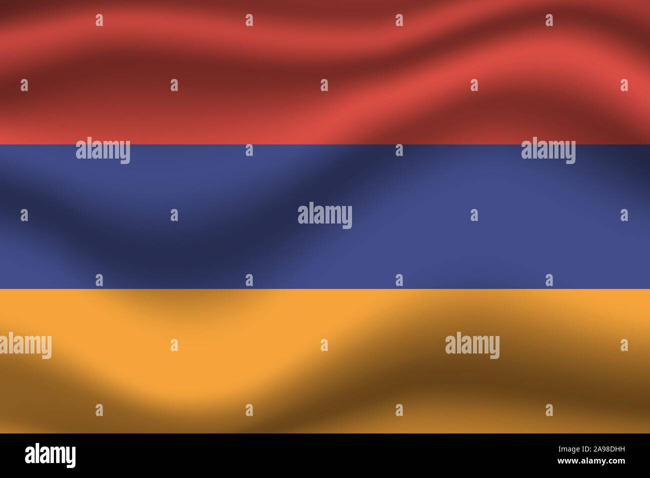 Bandiera nazionale della Repubblica di Armenia. colori originali e proporzione. Semplicemente illustrazione vettoriale, da paesi flag impostato. Illustrazione Vettoriale