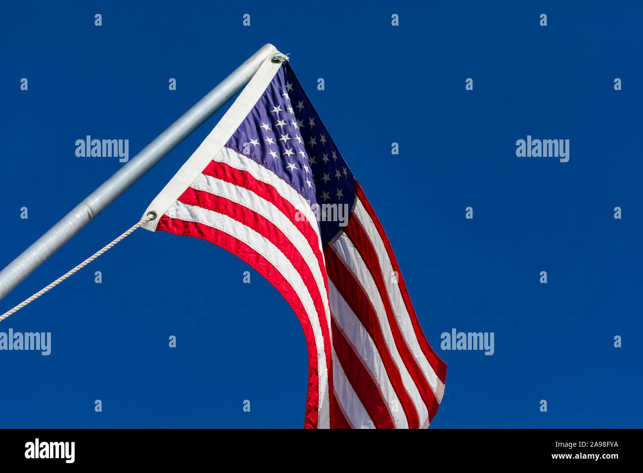 Bandiera nazionale a stelle e strisce degli Stati Uniti d'America. Stati Uniti d'America Foto Stock