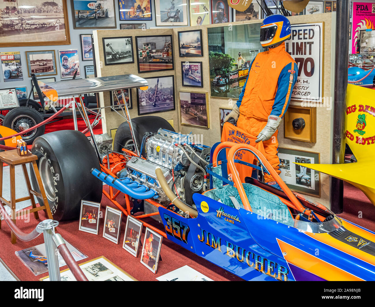 Big Daddy Don Garlits Museum of Drag Racing in Ocala Florida negli Stati Uniti Foto Stock