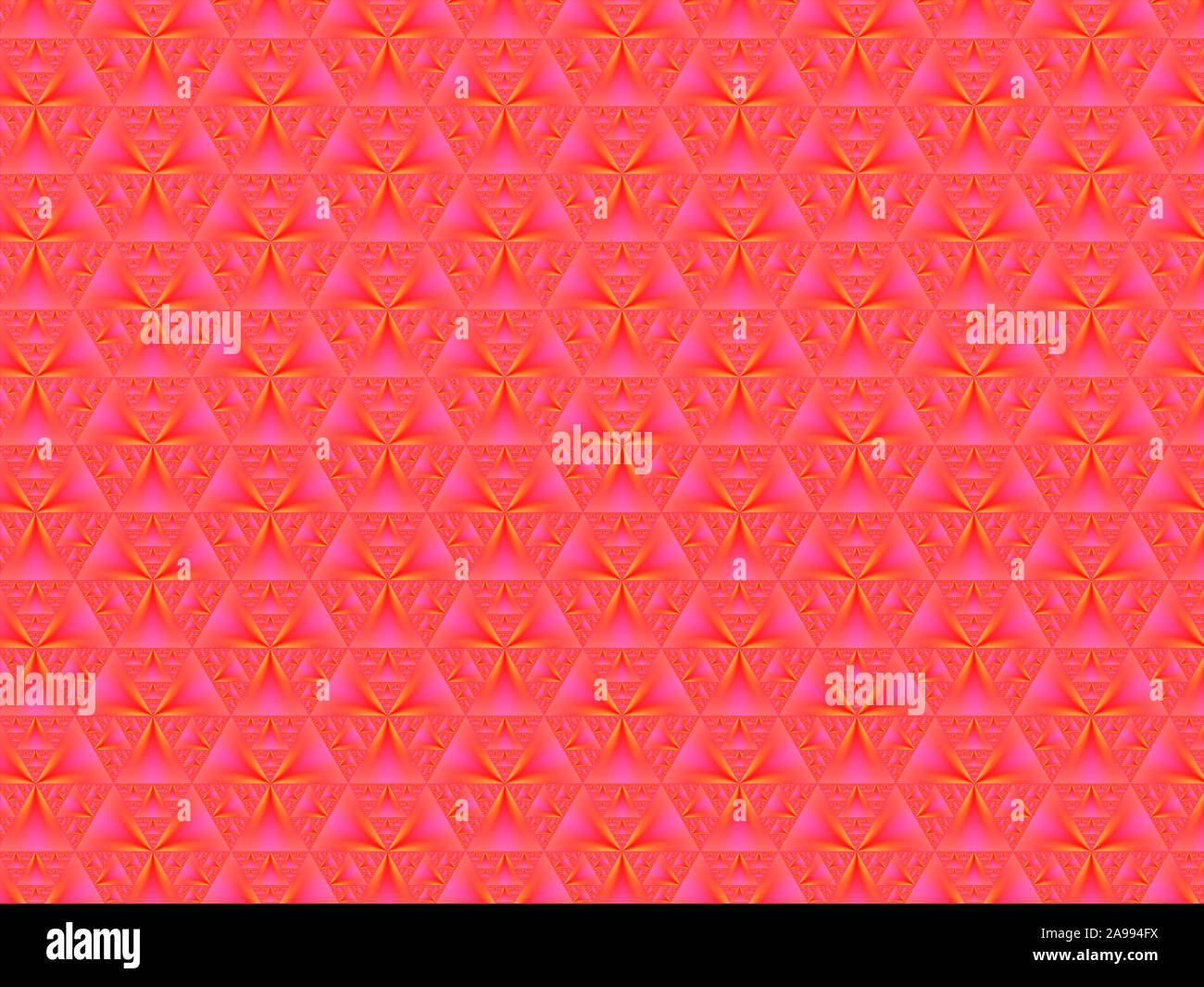 Pubblicità astratta sfondo, decorativa orizzontale rosa fluorescente gradiente geometrico pattern Foto Stock