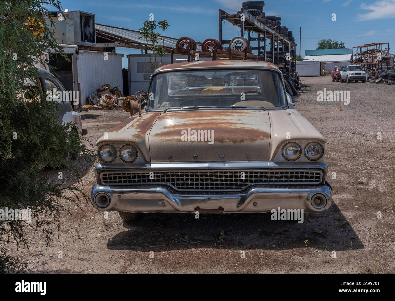 Broadway Carrello Salvage, Albuquerque, Nuovo Messico Foto Stock