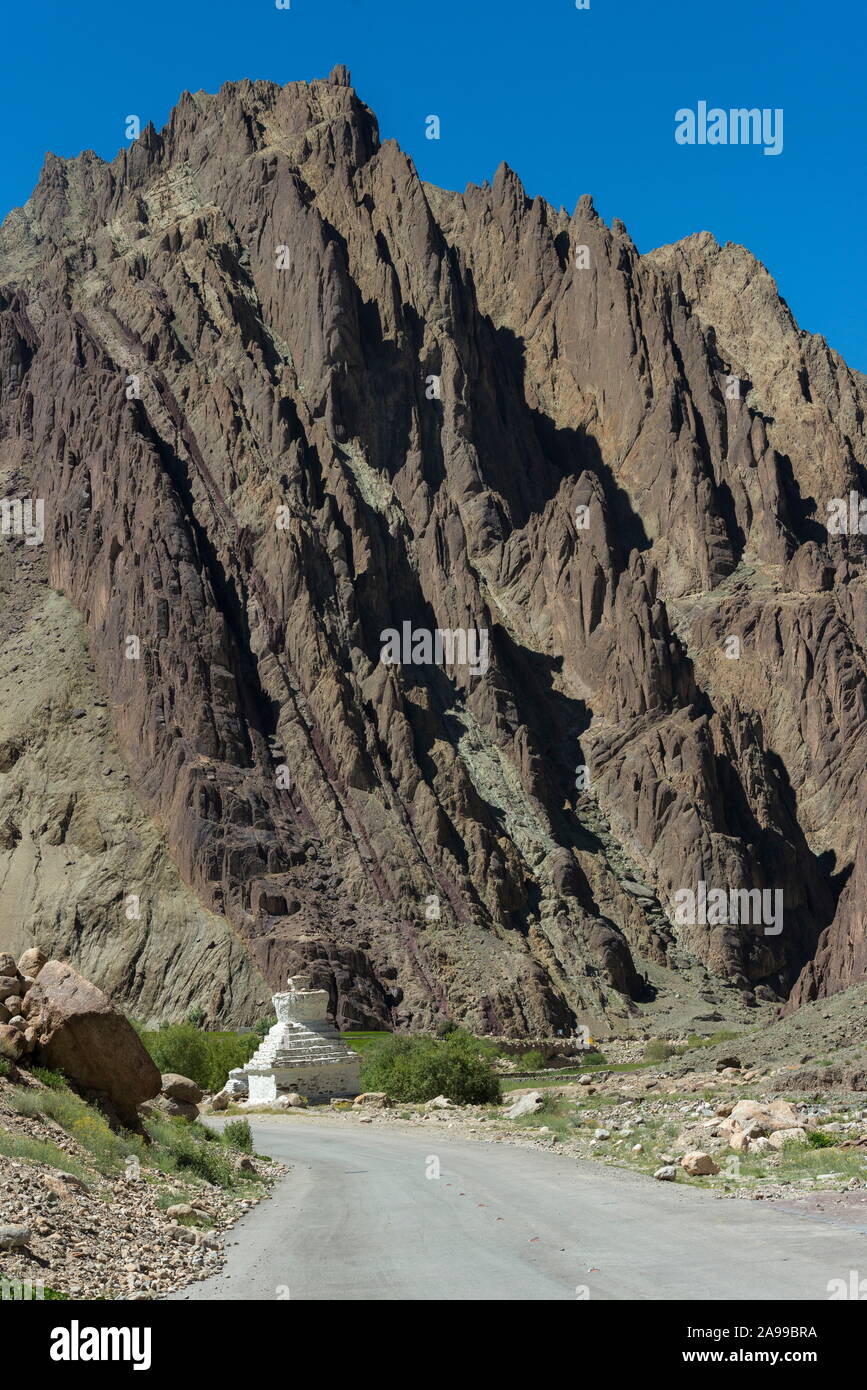 Montagne scoscese, Leh manali Road, Ladakh, India Foto Stock