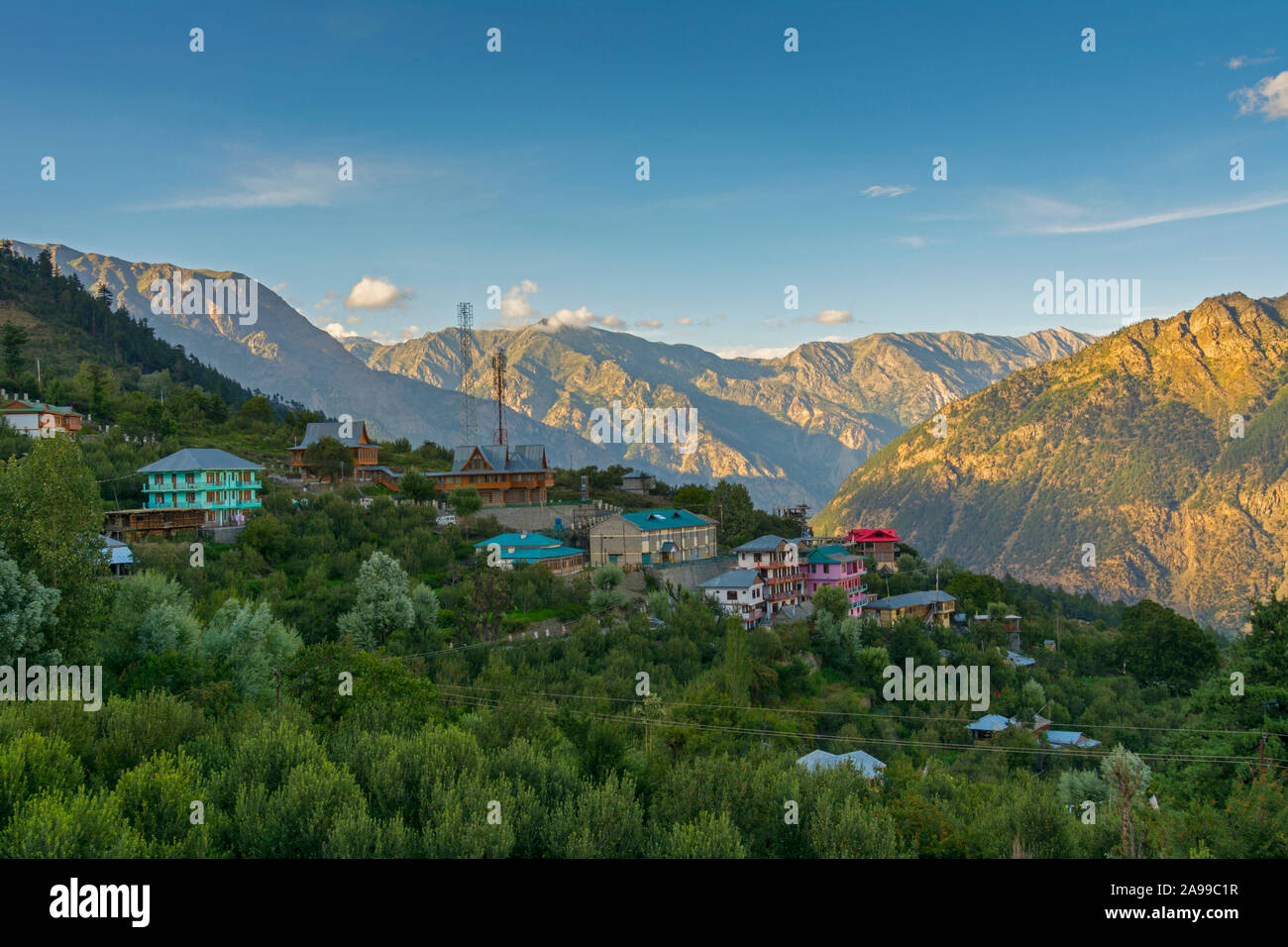 Kalpa Village, Spiti Valley, Himachal Pradesh, India Foto Stock