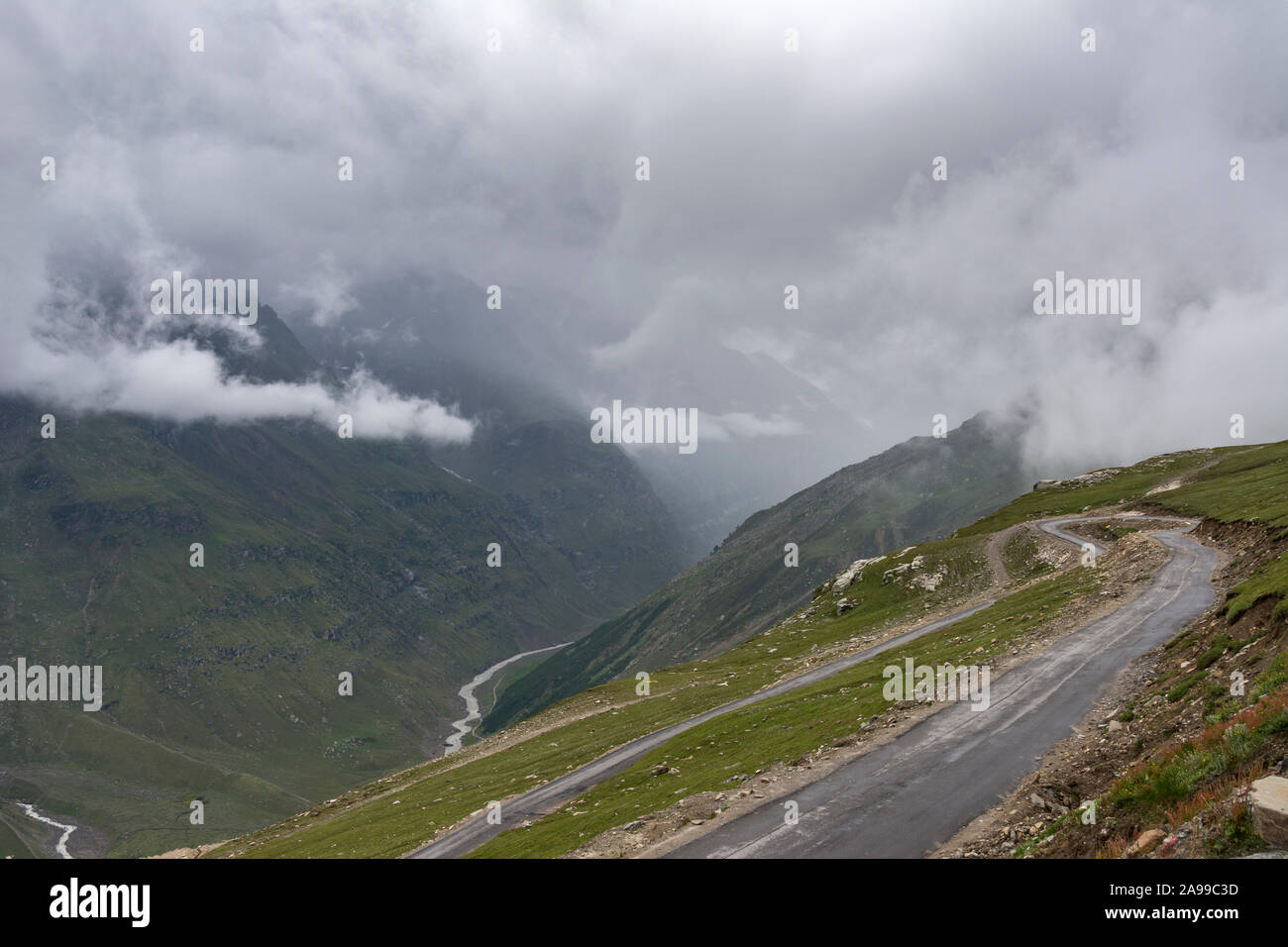 Rohtang Pass, Spiti Valley, Himachal Pradesh, India Foto Stock