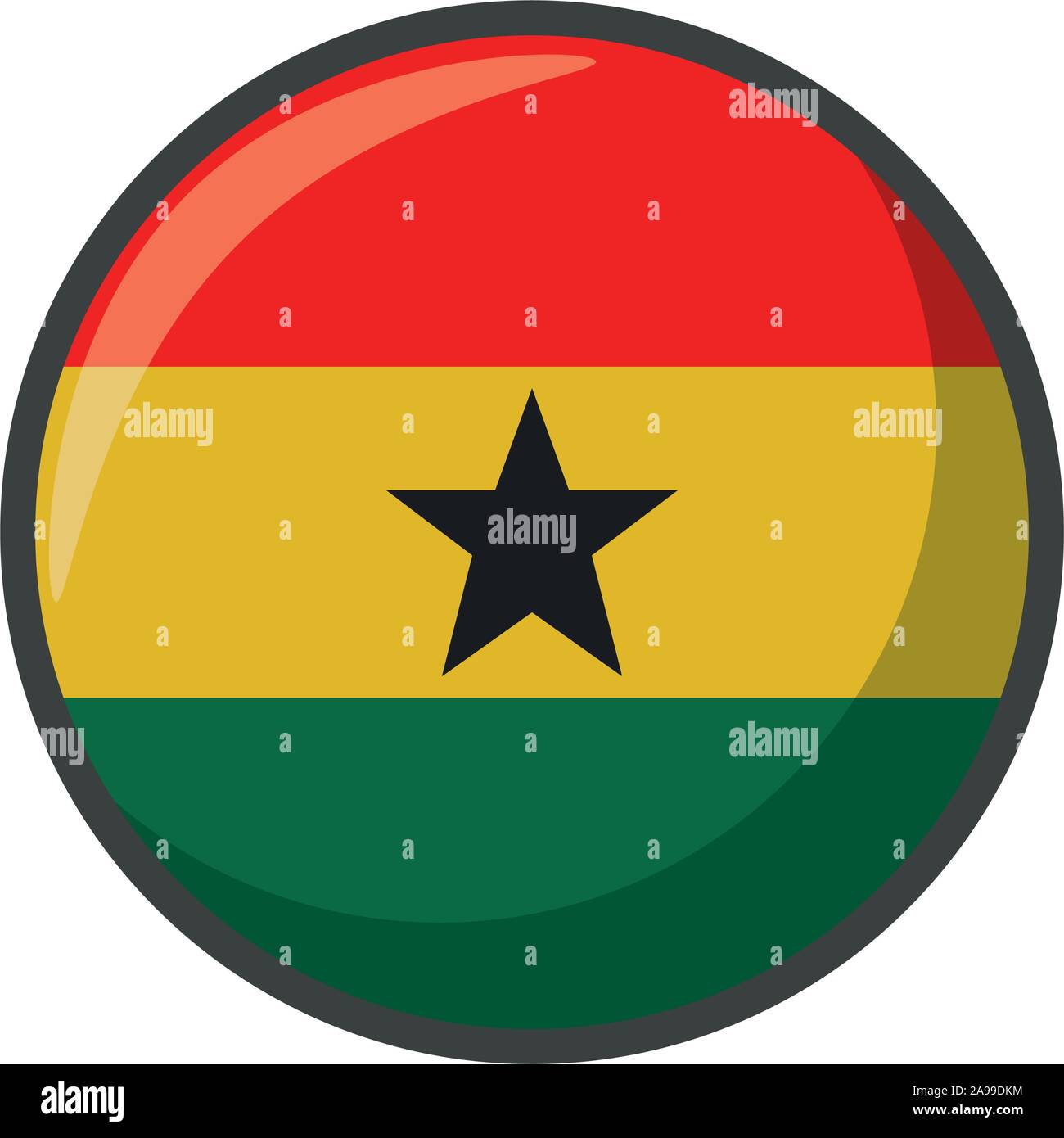 Il ghana bandiera design, paese stato nazionale il patriottismo mondo unito e tema internazionale illustrazione vettoriale Illustrazione Vettoriale