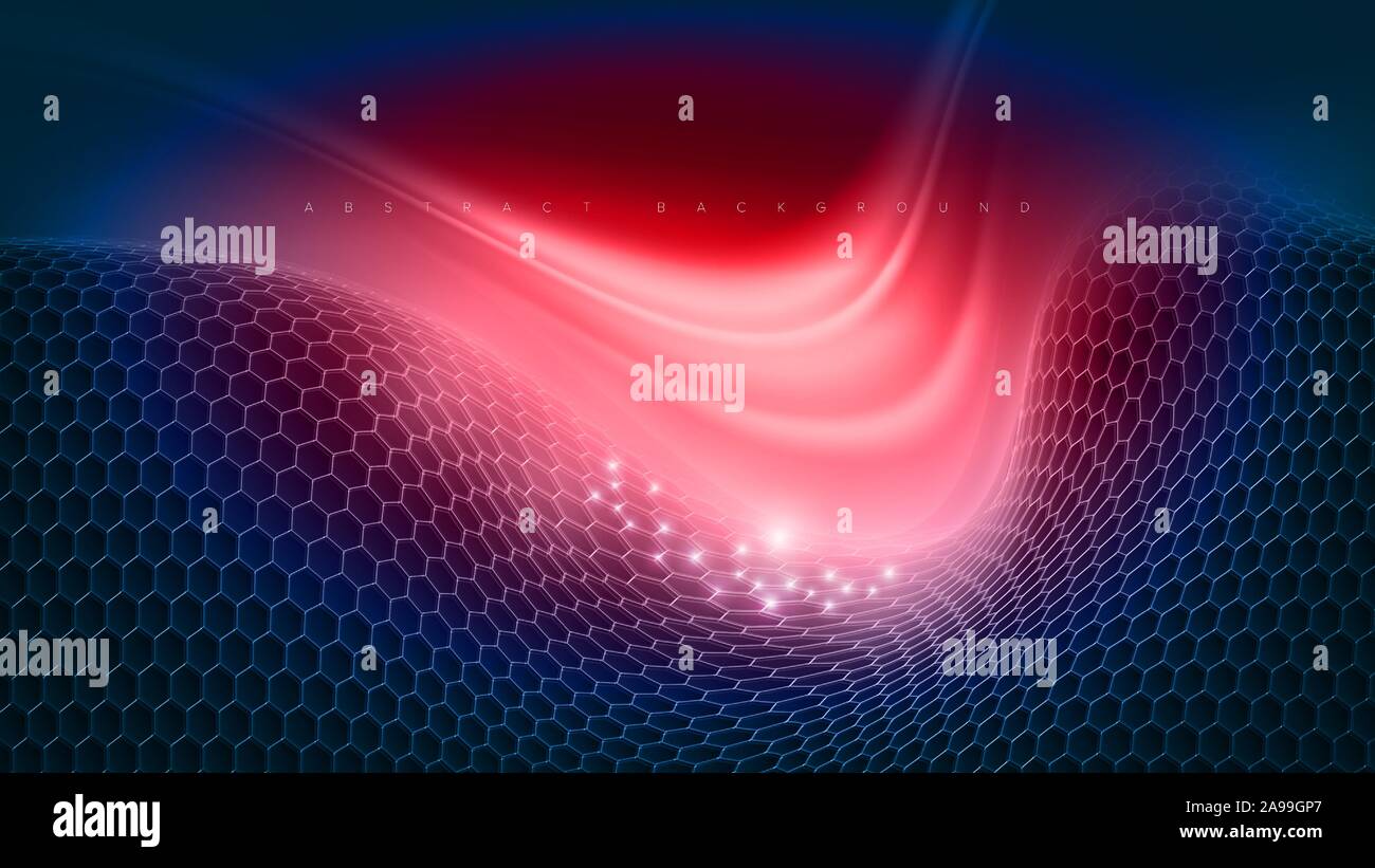 Un abstract sfondo del piano distorto con effetto di luce nell'arte vettoriale. Illustrazione Vettoriale