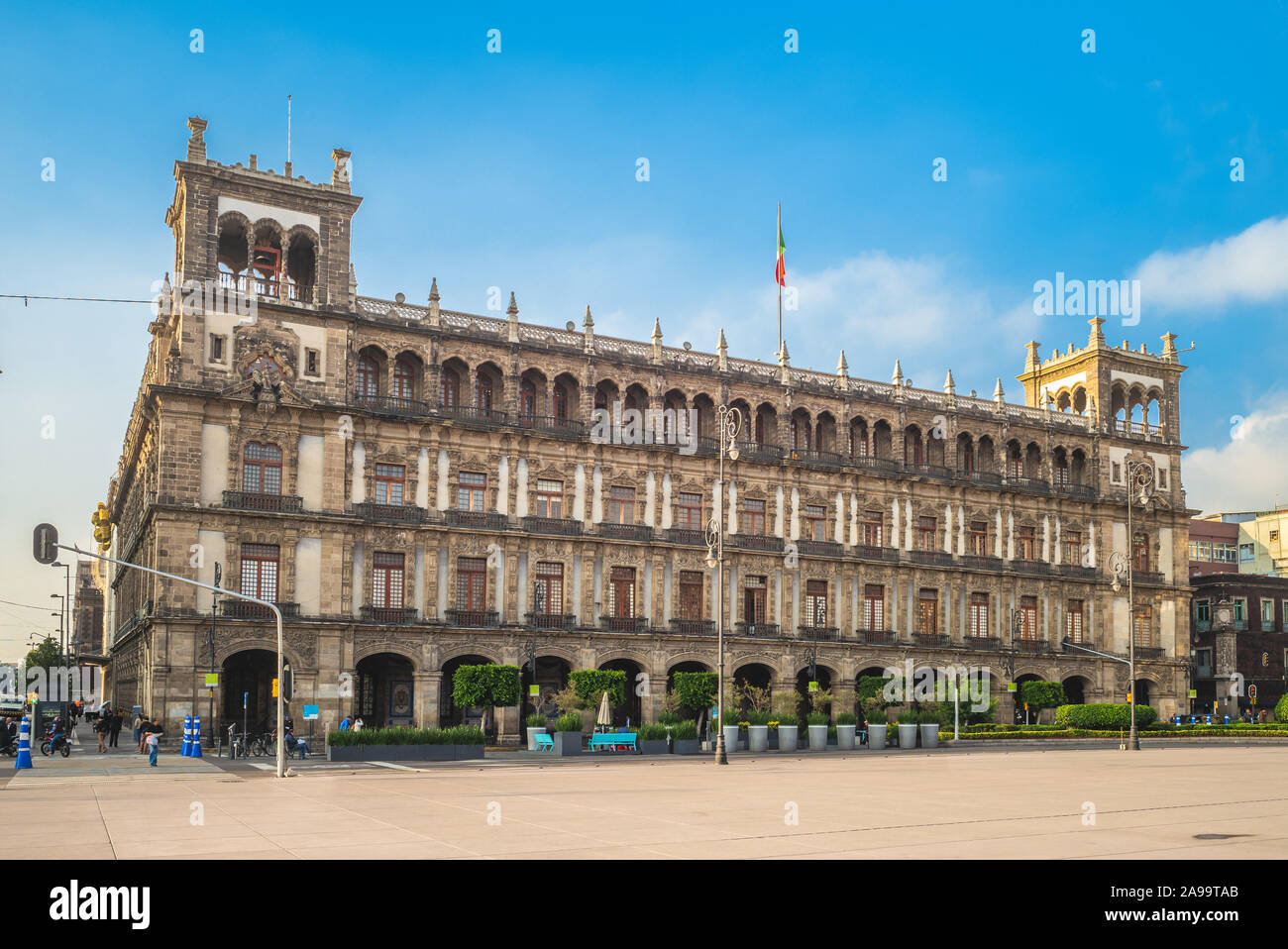 Il vecchio municipio di Città del Messico nei pressi di zocalo Foto Stock