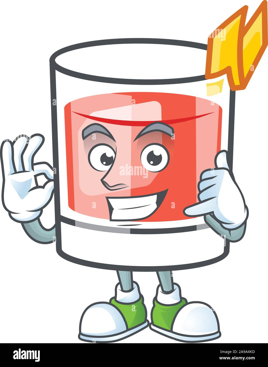 Sazerac call me carattere su di un cartone animato Illustrazione Vettoriale