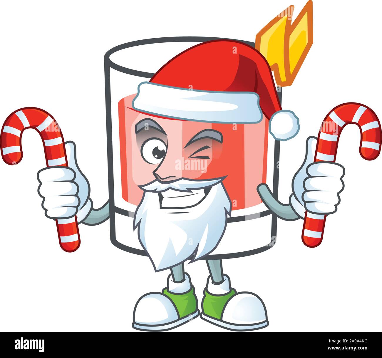 Sazerac santa portare caramelle carattere su di un cartone animato Illustrazione Vettoriale