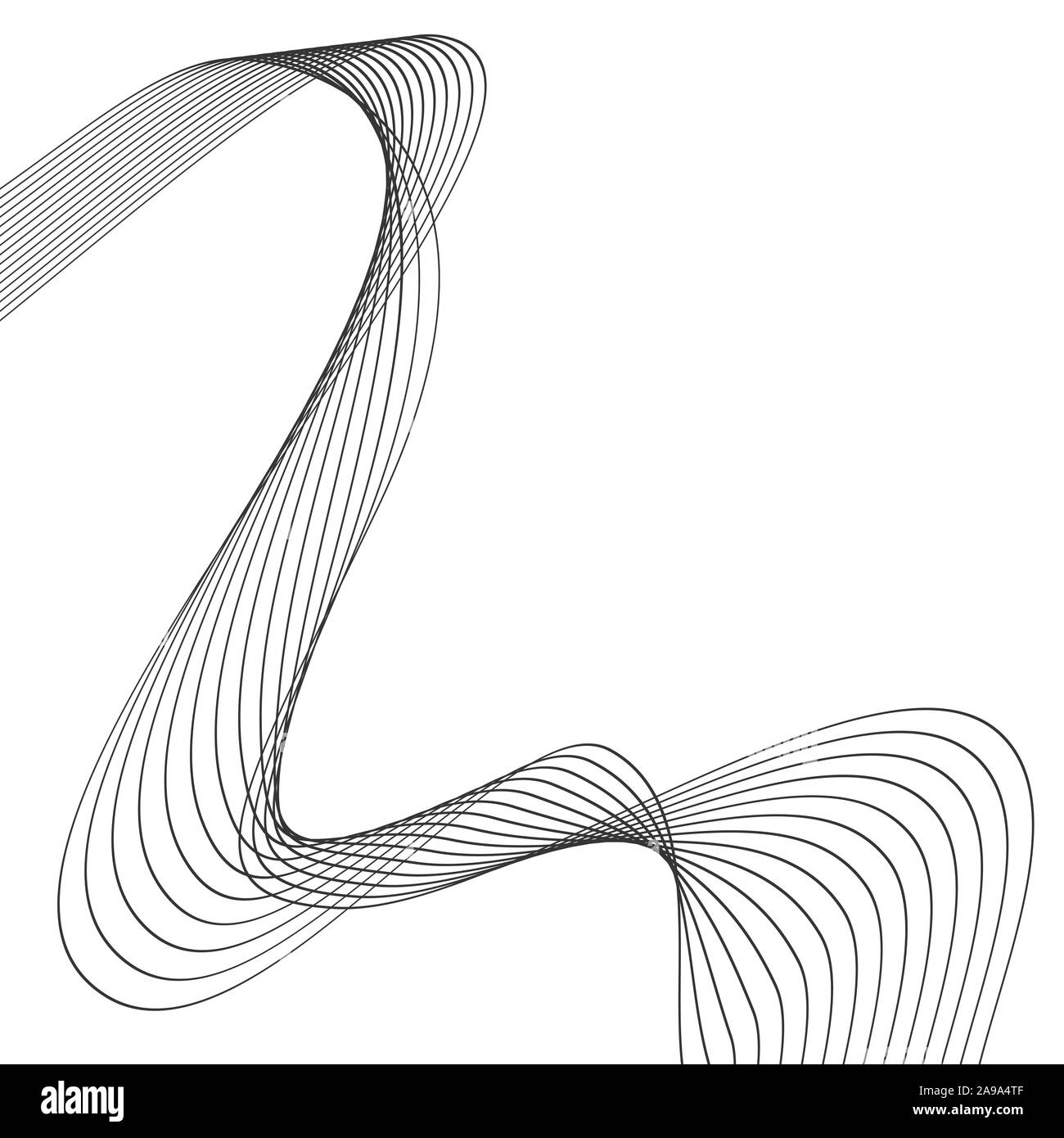 Abstract sfondo lineare. Illustrazione Vettoriale. Sfondo con linee ondulate Illustrazione Vettoriale