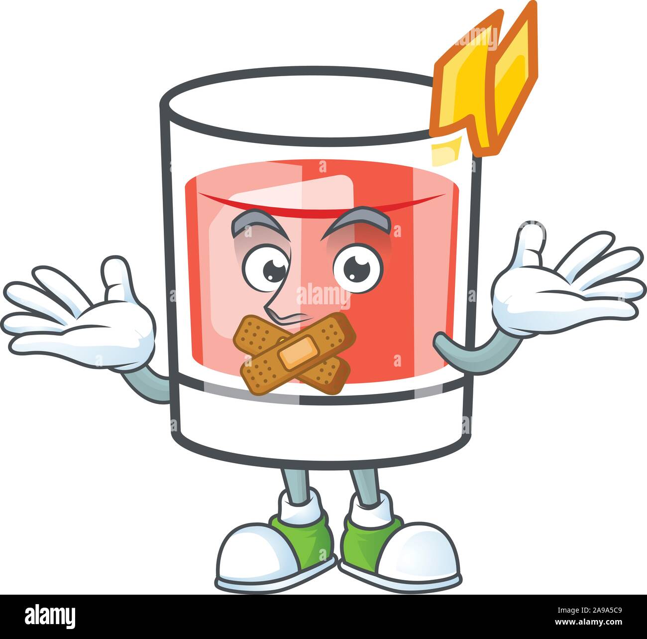 Sazerac carattere silenziosa su un cartone animato Illustrazione Vettoriale