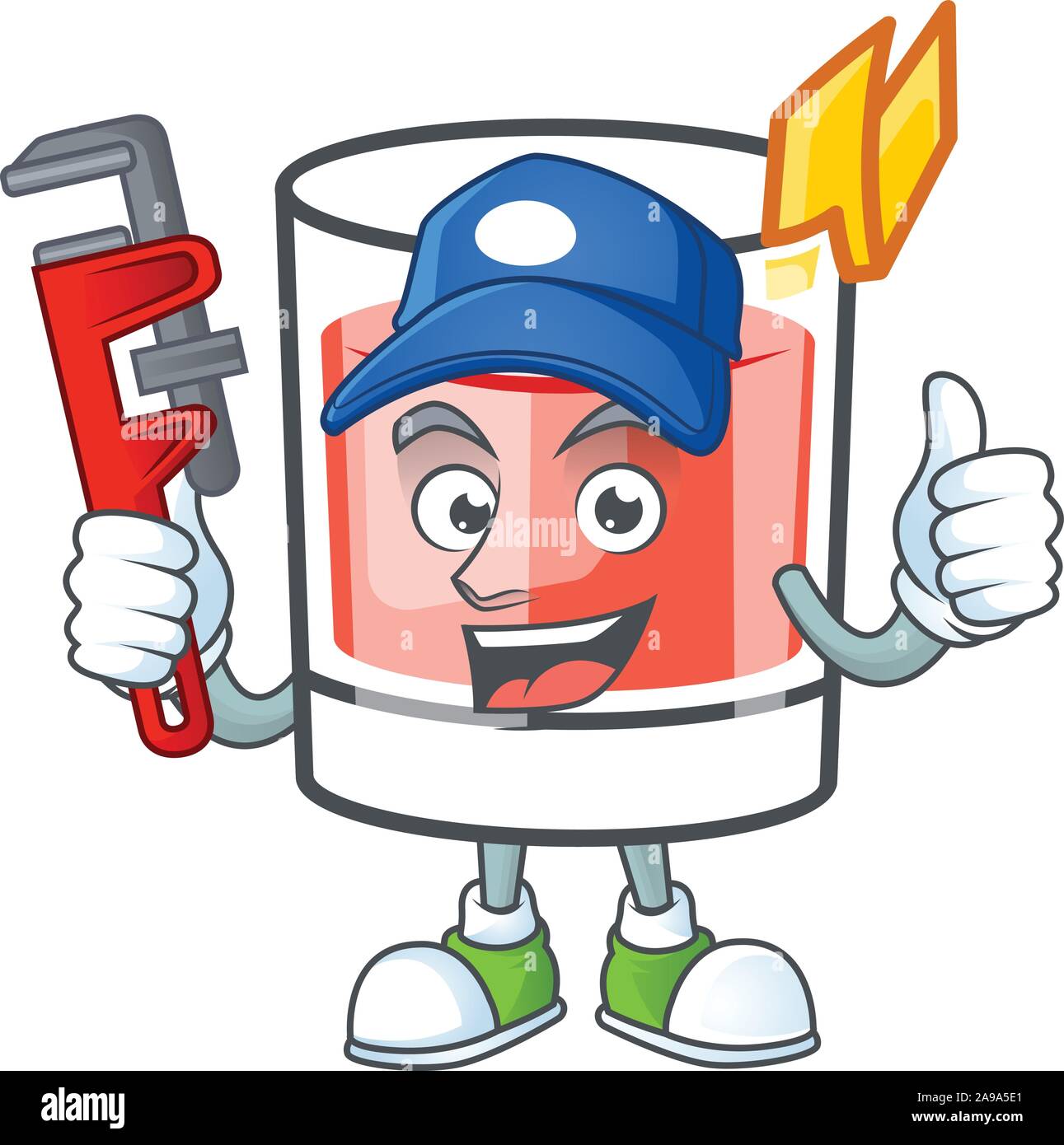 Sazerac plumber carattere su di un cartone animato Illustrazione Vettoriale