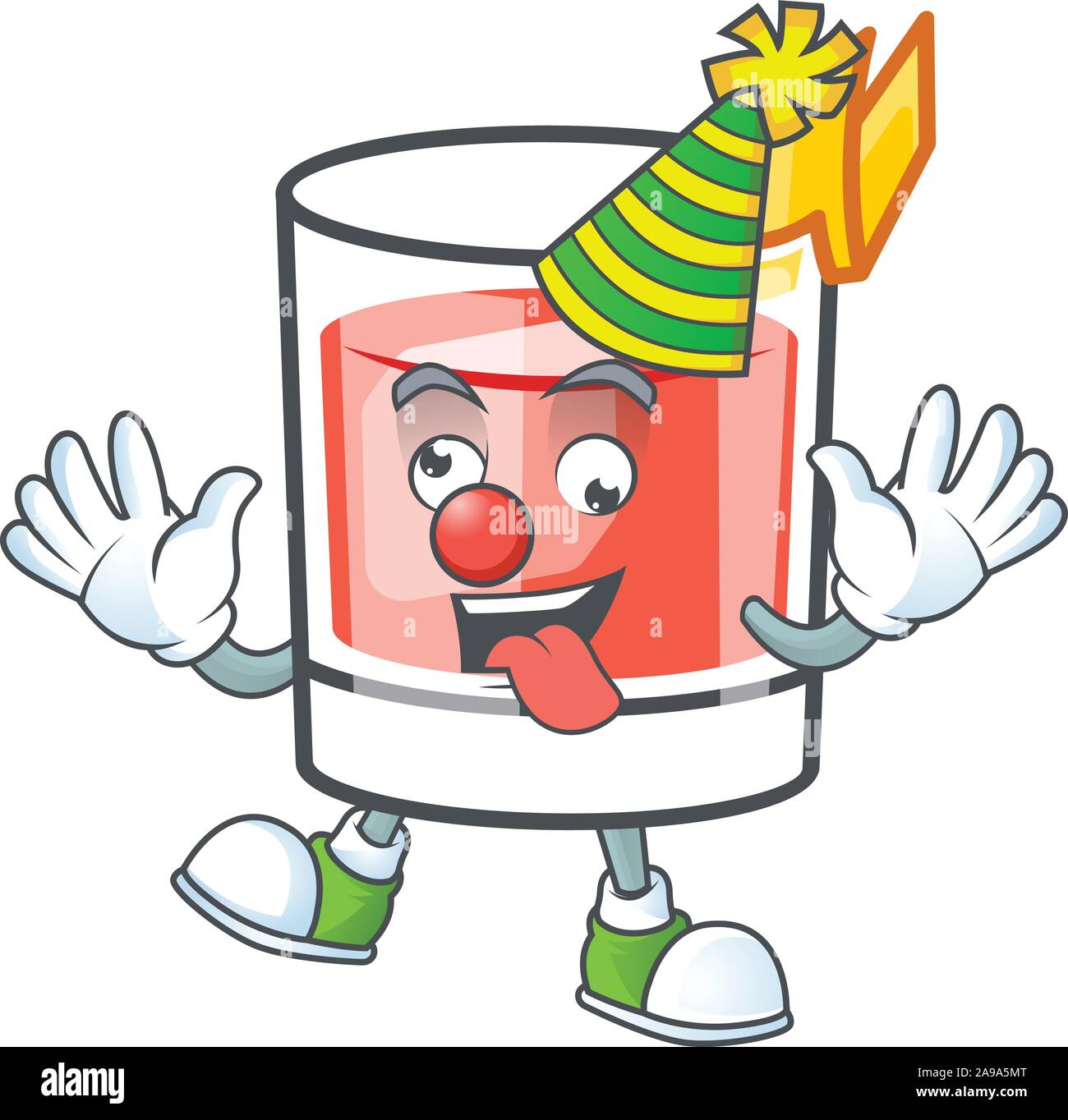Sazerac clown carattere su di un cartone animato Illustrazione Vettoriale