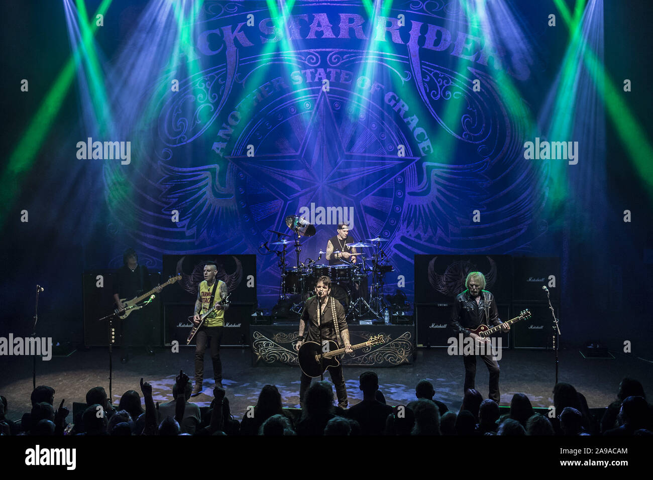 Londra, Inghilterra: Black Star piloti esibirsi al O2 Shepherds Bush Empire con: Christian Martucci, Robbie gru, Ricky Warwick, Scott Gorham dove: Londra, Regno Unito quando: 12 Ott 2019 Credit: Neil Lupin/WENN Foto Stock