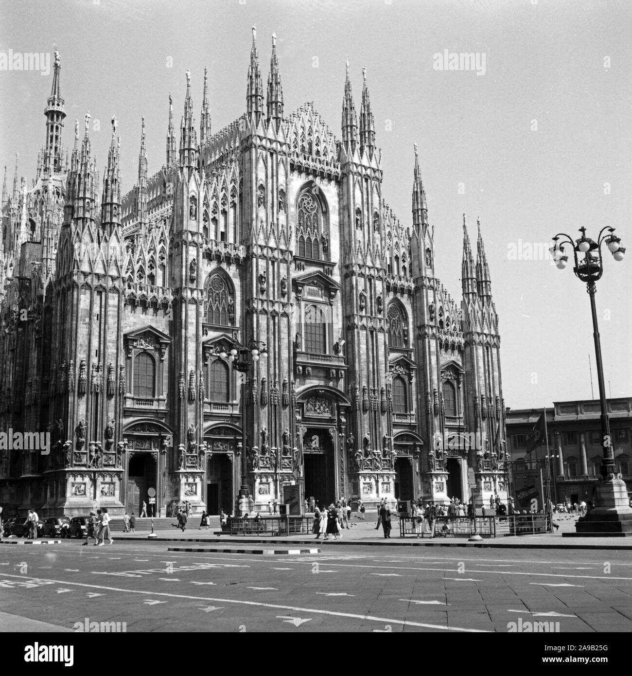 Il duomo di Milano, Italia degli anni cinquanta. Foto Stock