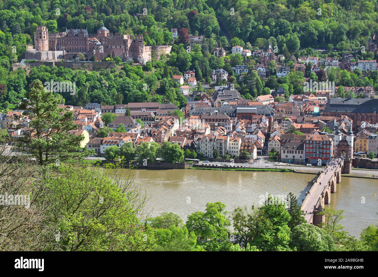 Heidelberg City Centre Foto Stock