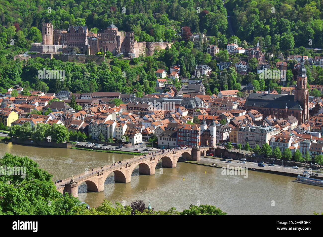 Heidelberg City Centre Foto Stock
