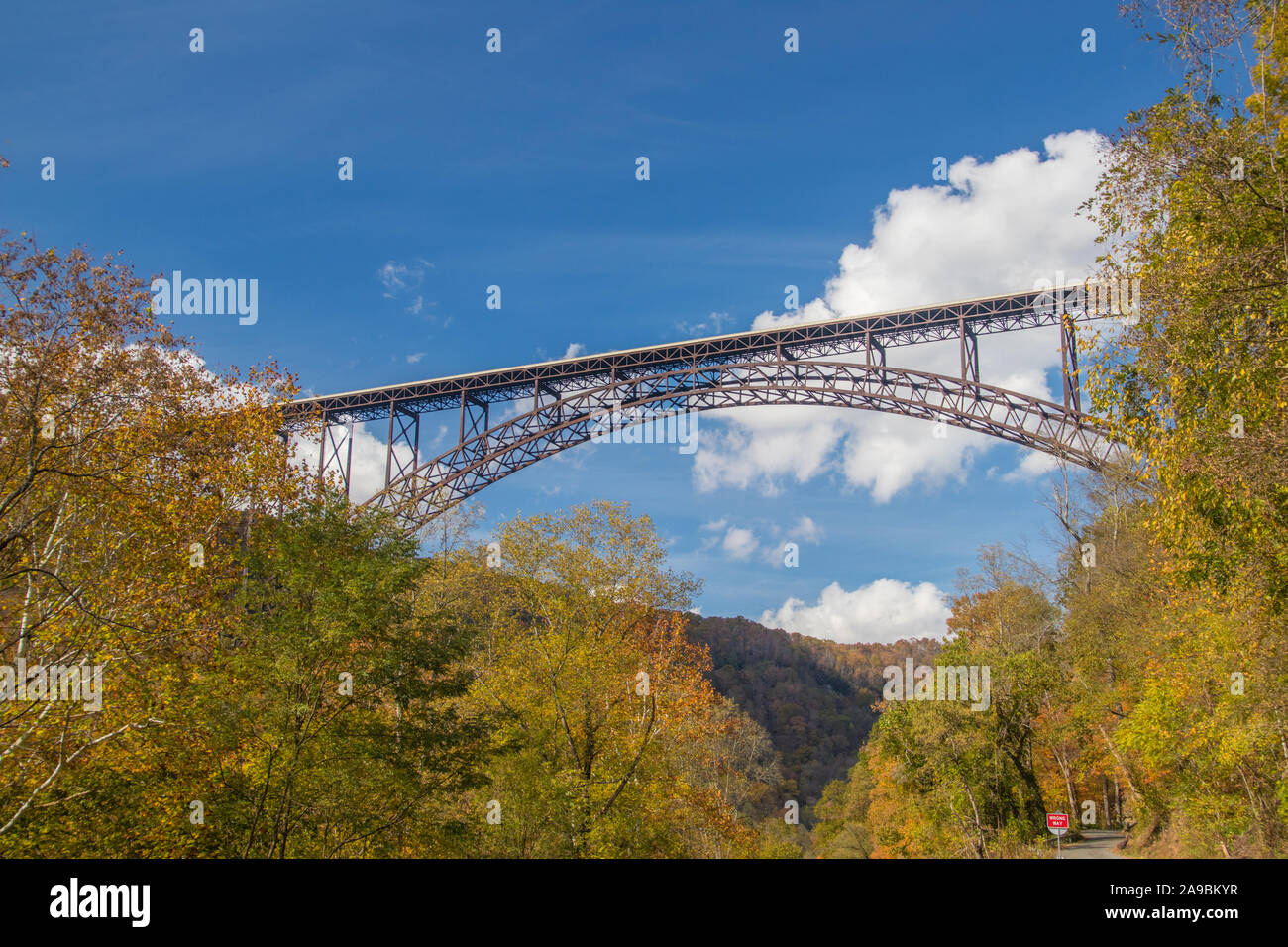 New River Gorge Bridge nel West Virginia Foto Stock