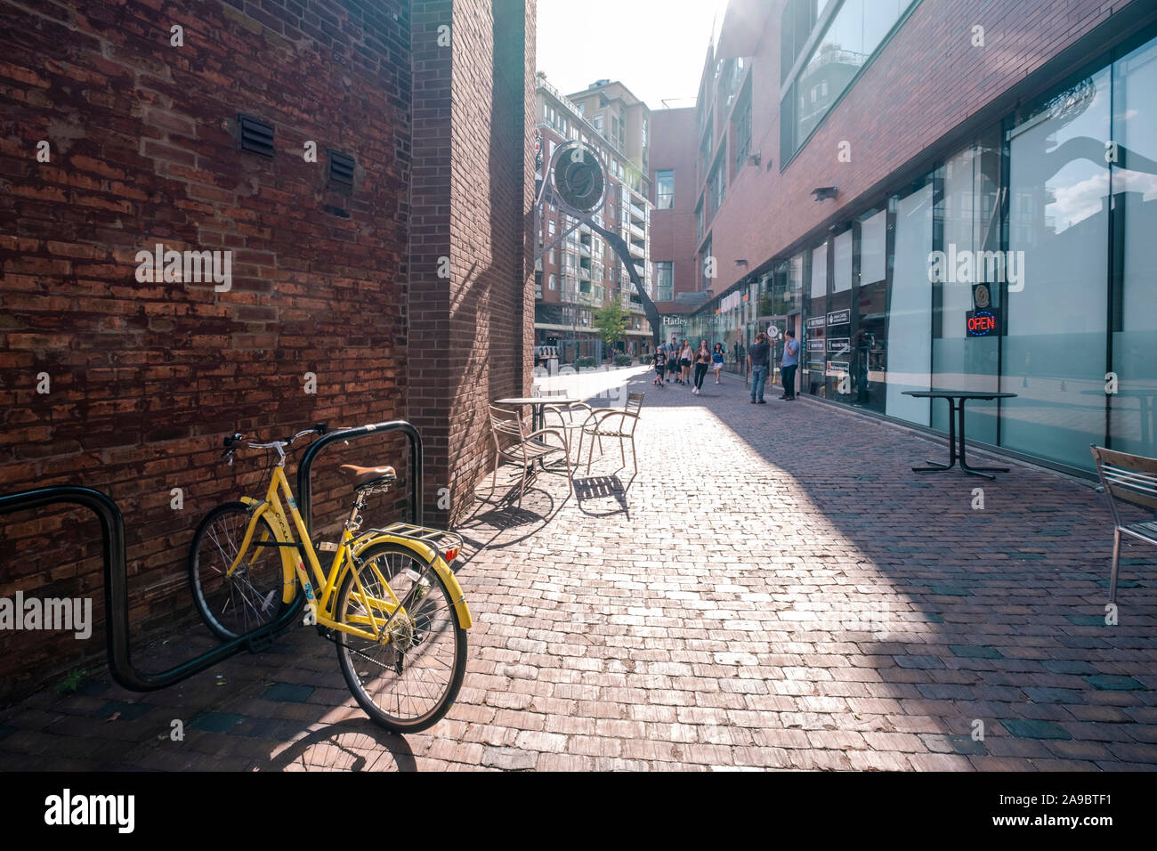 Distillery District (Ex Gooderham e mosto Distillery) a Toronto in Canada Foto Stock