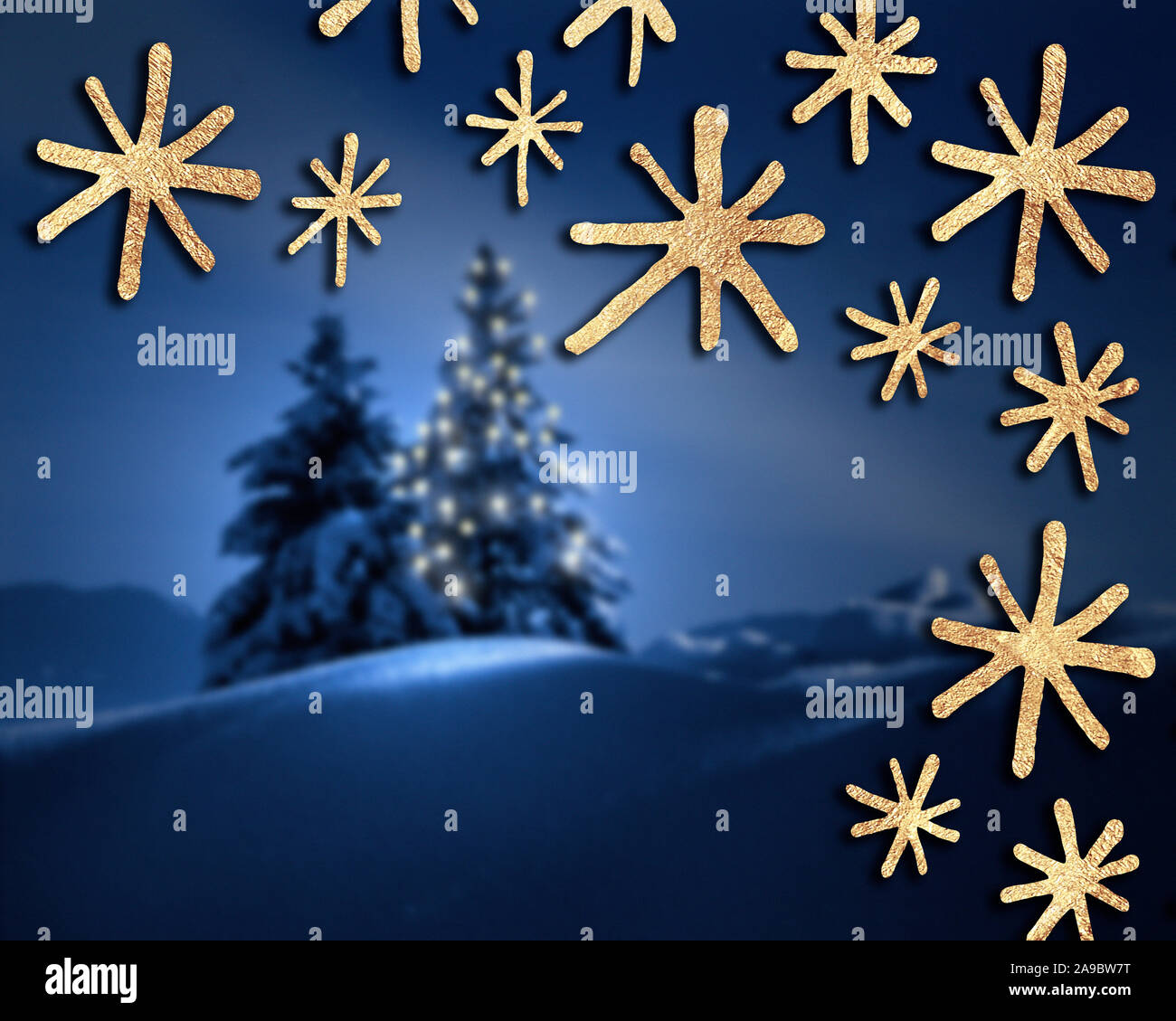 Concetto di Natale: Greeting Card Design Foto Stock
