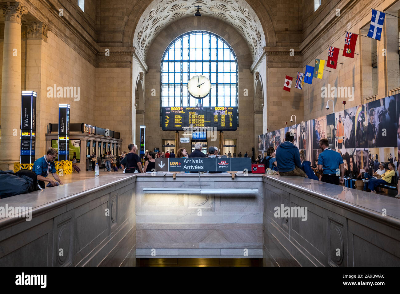 Toronto è la Union Station durante i giorni di estate. Foto Stock