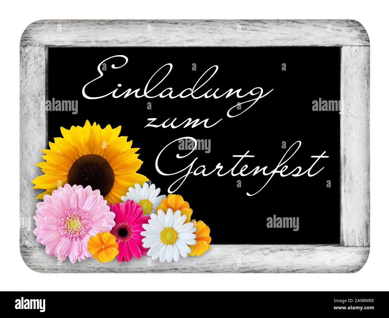 Il tedesco Invito a gaden party Foto Stock