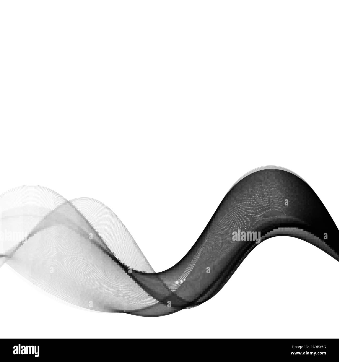 Abstract liscio vettore d'onda. La curva di flusso moto grigio immagine eps10 Illustrazione Vettoriale