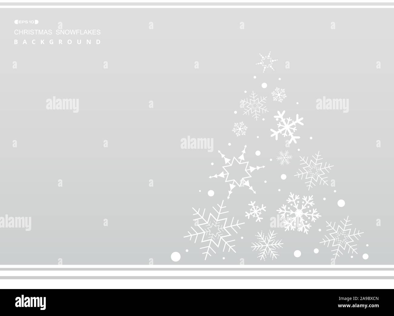Abstract il simbolo del fiocco di neve bianca di design minimale sfondo. Decorare per poster, artwork, template, annuncio. illustrazione eps vettoriali10 Illustrazione Vettoriale