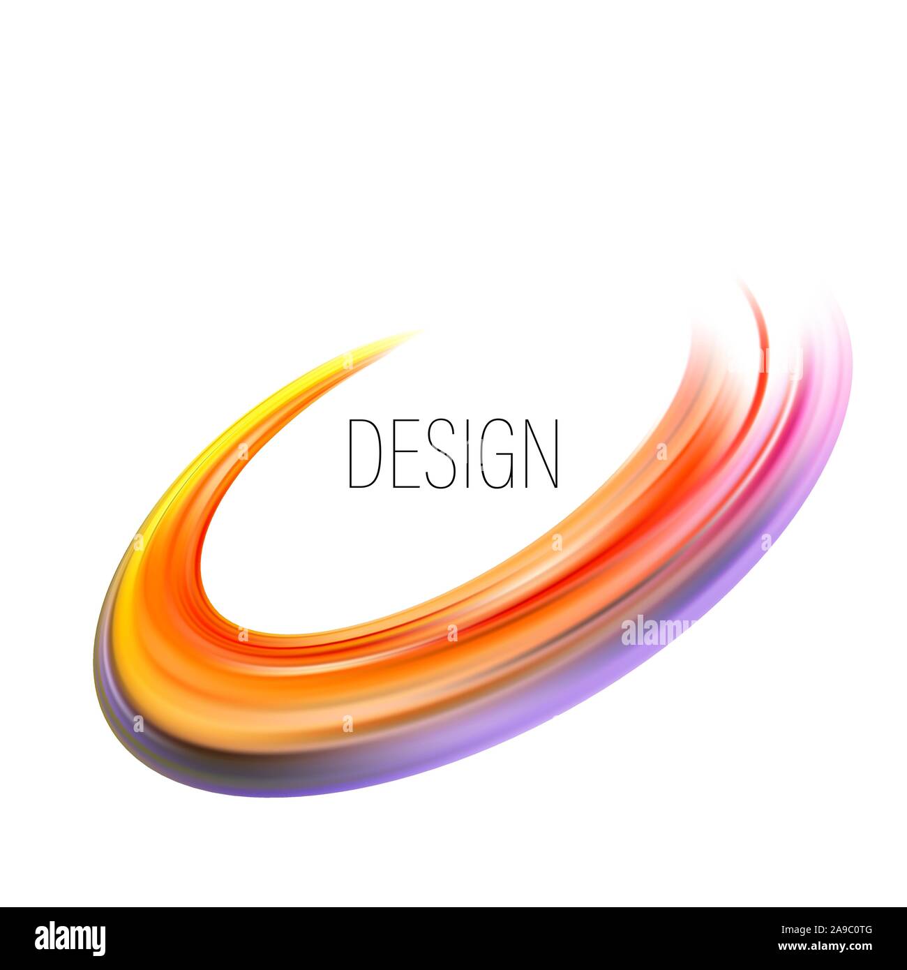 Vivid spazzolata acrilico. Nastro ritorto cospargere di vernice. Natale e Anno Nuovo texture. Rainbow tratto di pennello. Banner, coperchio e cartolina elemento di design Illustrazione Vettoriale