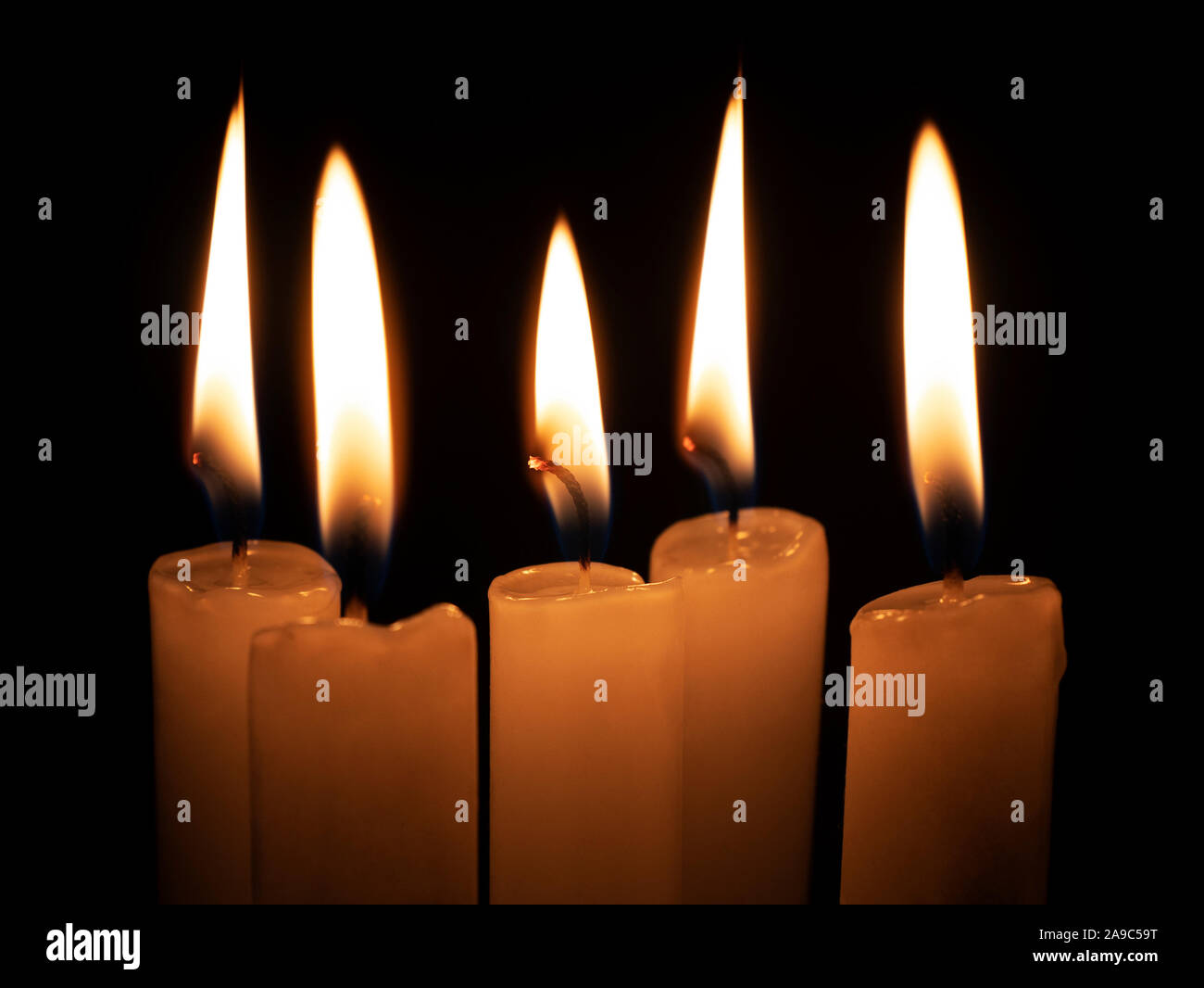 La masterizzazione memorial candele. Minuto di silenzio Foto Stock
