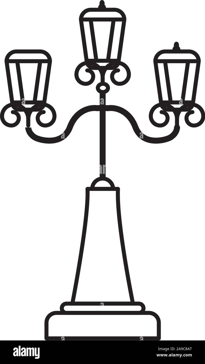 Inghilterra postlamp classica icona isolato Illustrazione Vettoriale