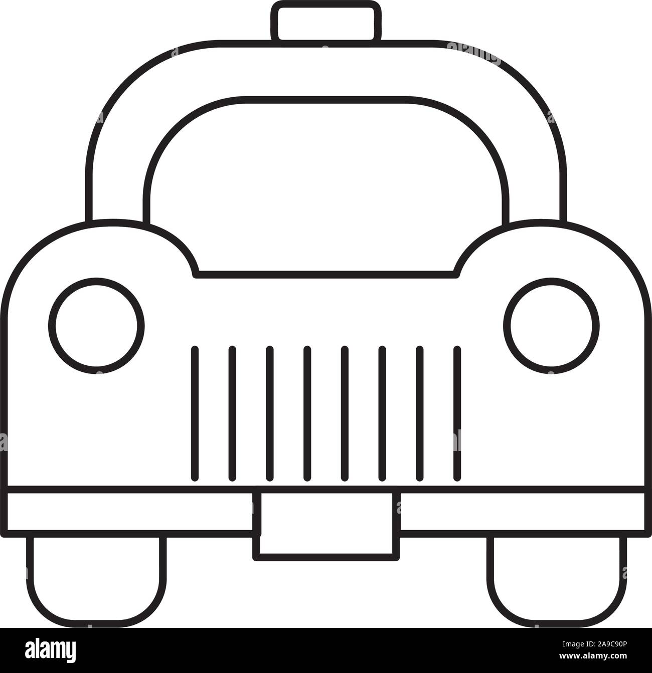 Inghilterra auto classica icona isolato Illustrazione Vettoriale