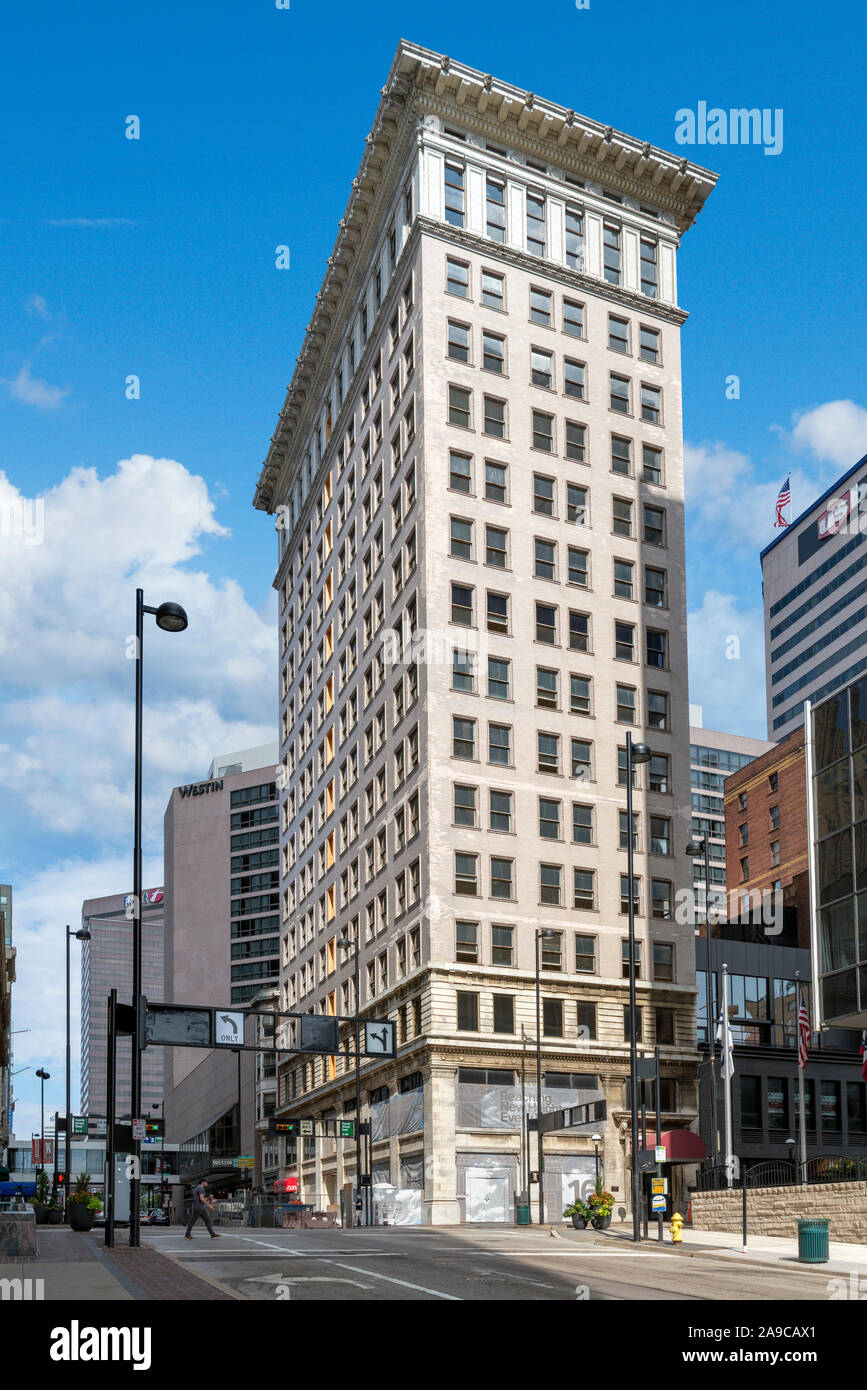 Il Ingalls Edificio, W 4a vite e strade, Cincinnati, Ohio, Stati Uniti d'America. Foto Stock