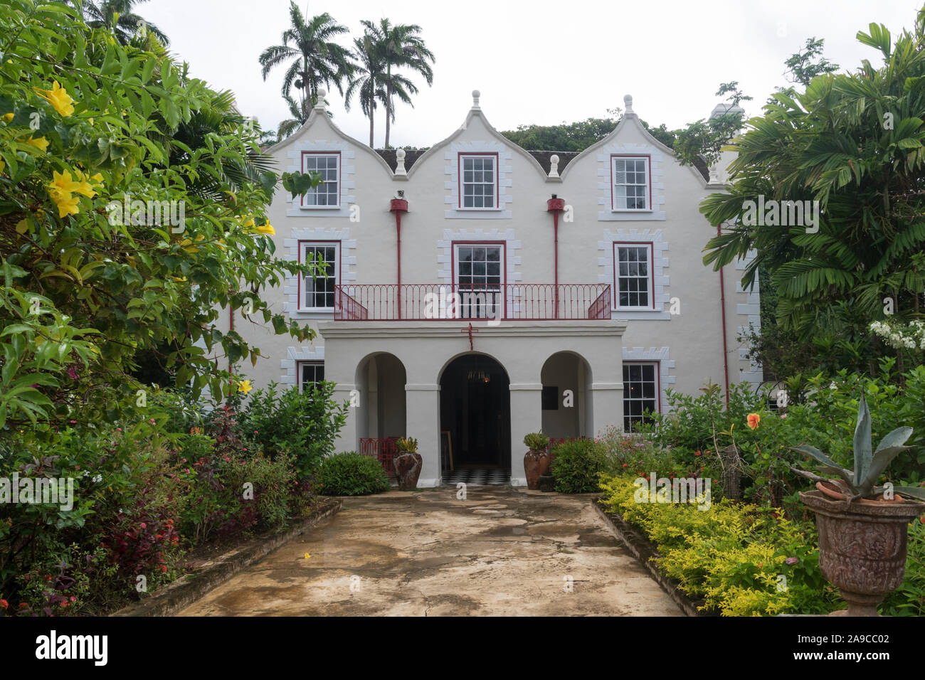 St Nicholas Abbey sull'isola caraibica di Barbados Foto Stock