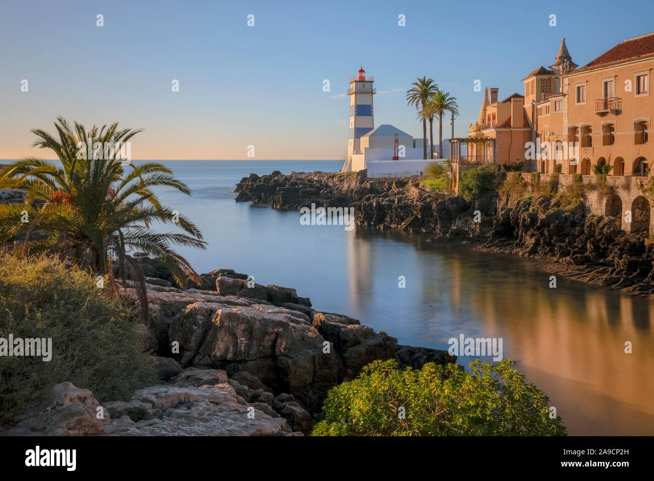 Faro Museo di Santa Marta, Cascais, Lisbona, Portogallo, Europa Foto Stock