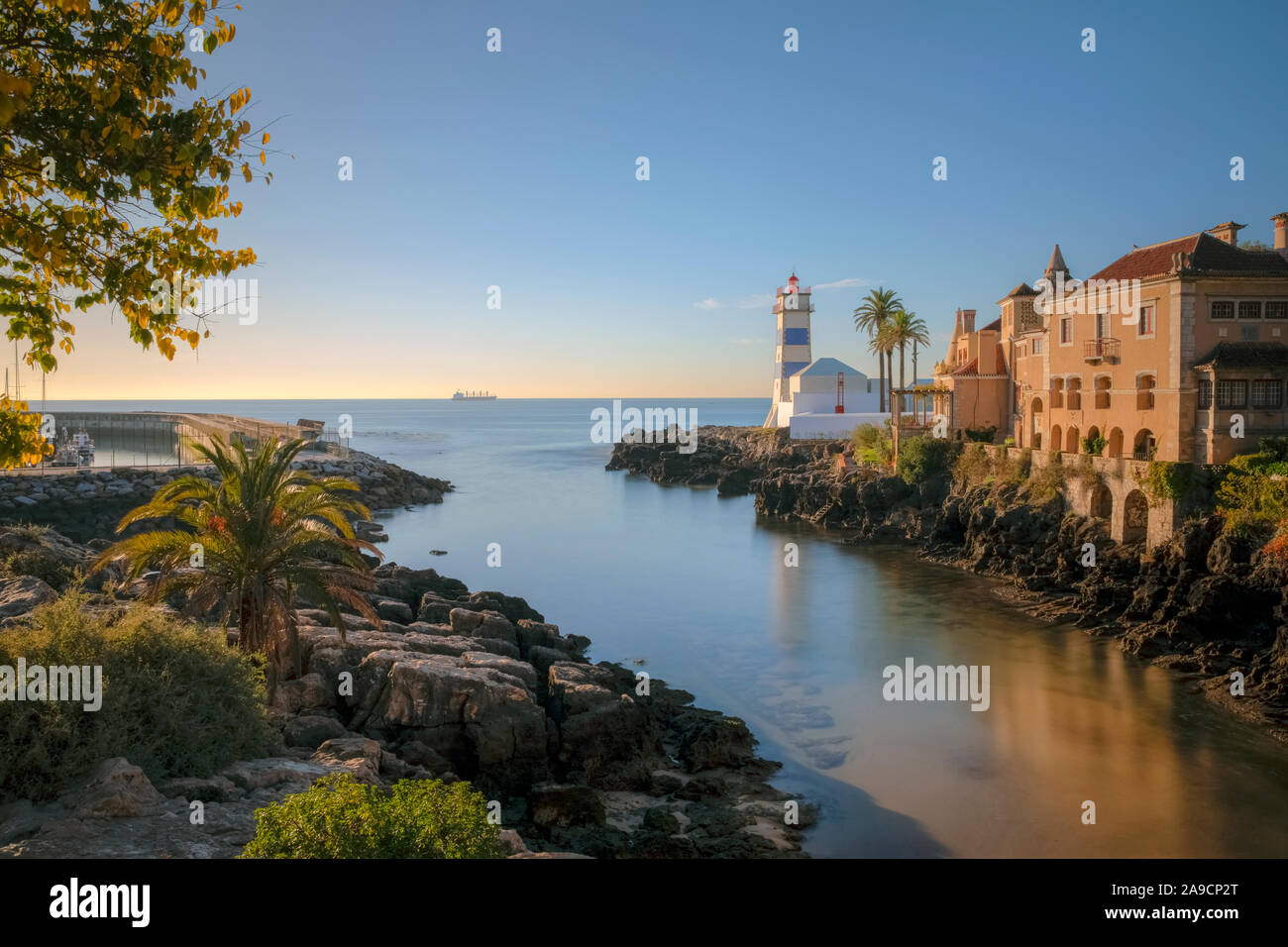 Faro Museo di Santa Marta, Cascais, Lisbona, Portogallo, Europa Foto Stock