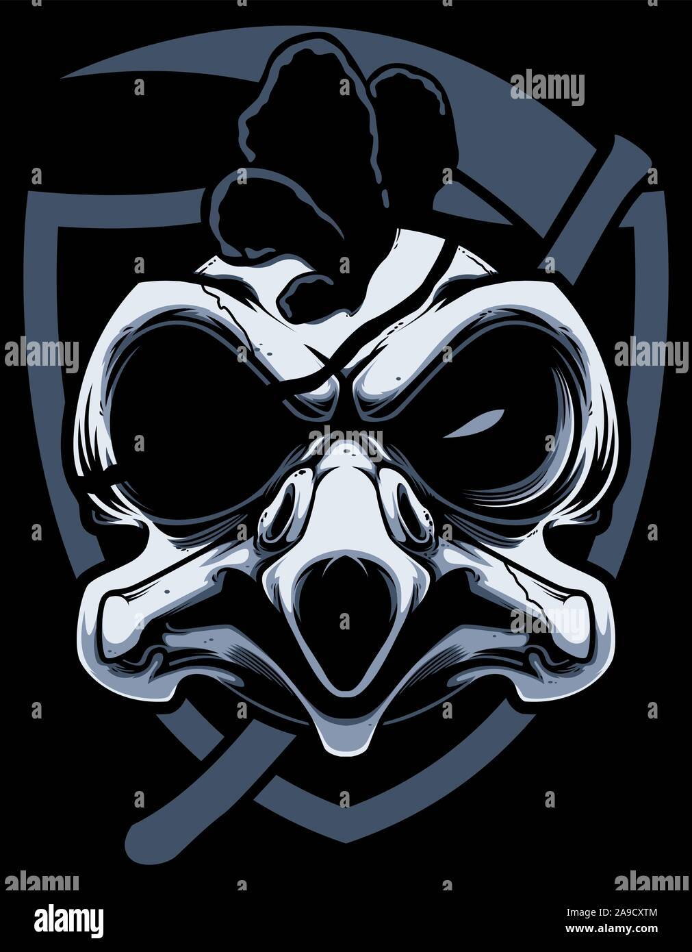 Pollo morto mascotte Illustrazione Vettoriale