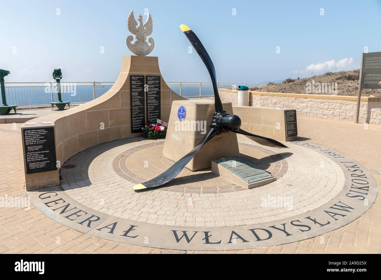 Memoriale al polacco generale Władysław Sikorski, Gibilterra Foto Stock