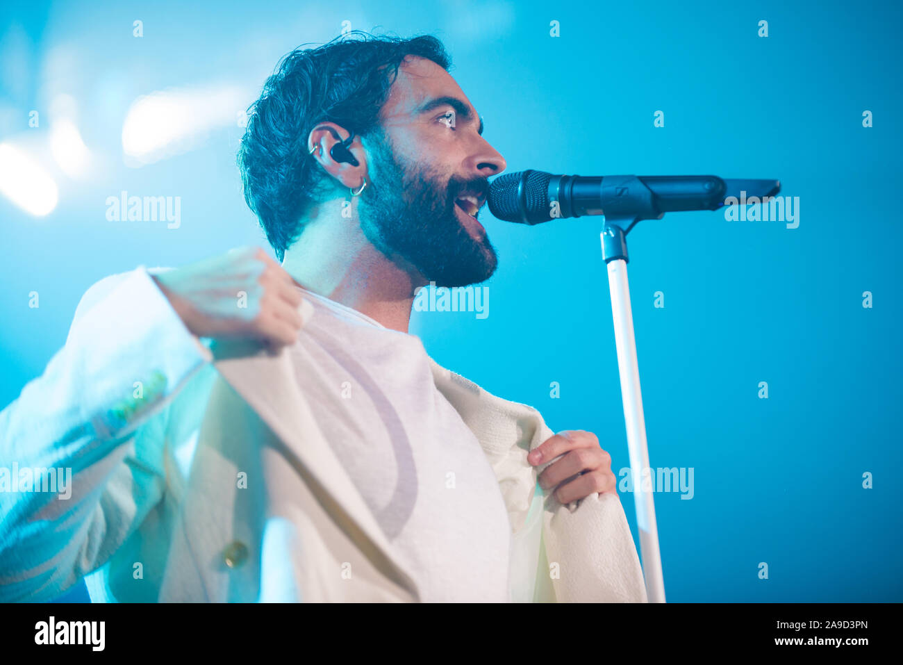 Marco Mengoni eseguita a Conegliano (TV) questa notte XIV Novembre 2019 Foto Stock