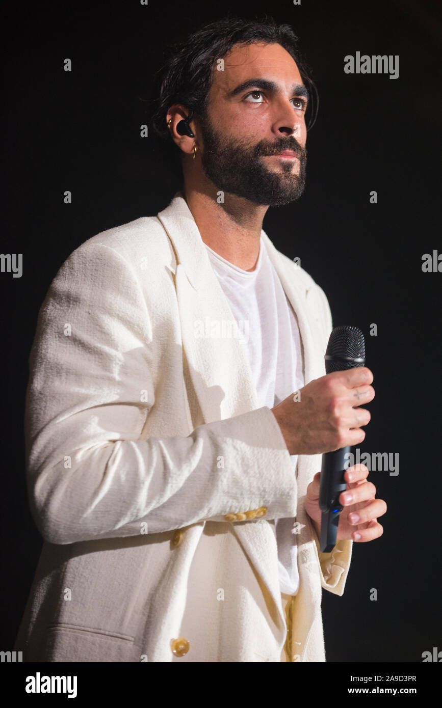 Marco Mengoni eseguita a Conegliano (TV) questa notte XIV Novembre 2019 Foto Stock