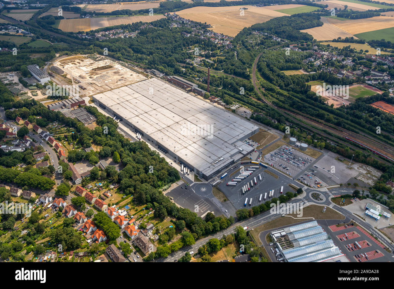 Gruppo Opel Warehousing GmbH, merci europeo Centro di distribuzione, Bochum-Langendreer, Bochum, la zona della Ruhr, Nord Reno-Westfalia, Germania Foto Stock